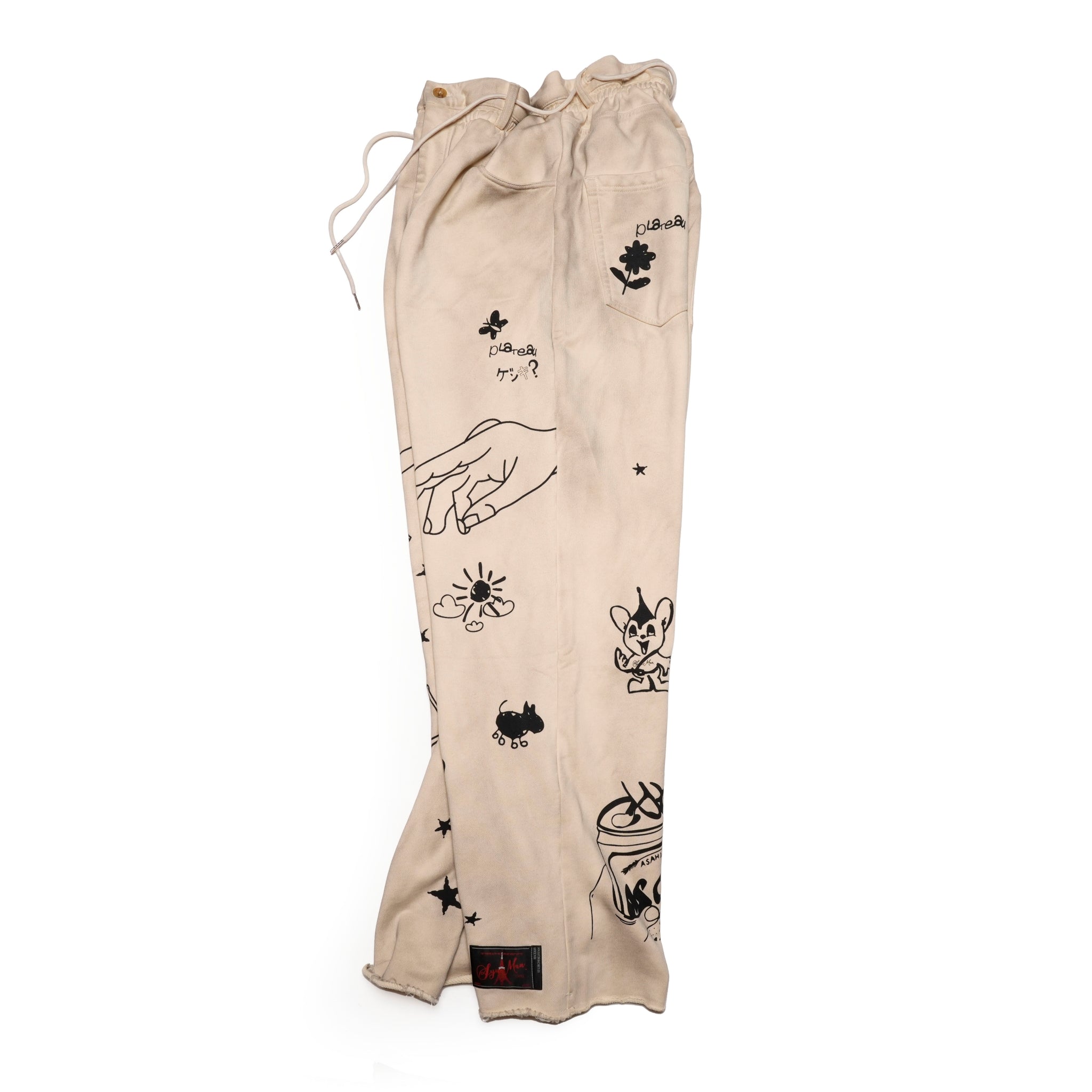 Pla24awcol3-2_Dirty beige | x SYU.Man illustrator pants | Color:Dirty