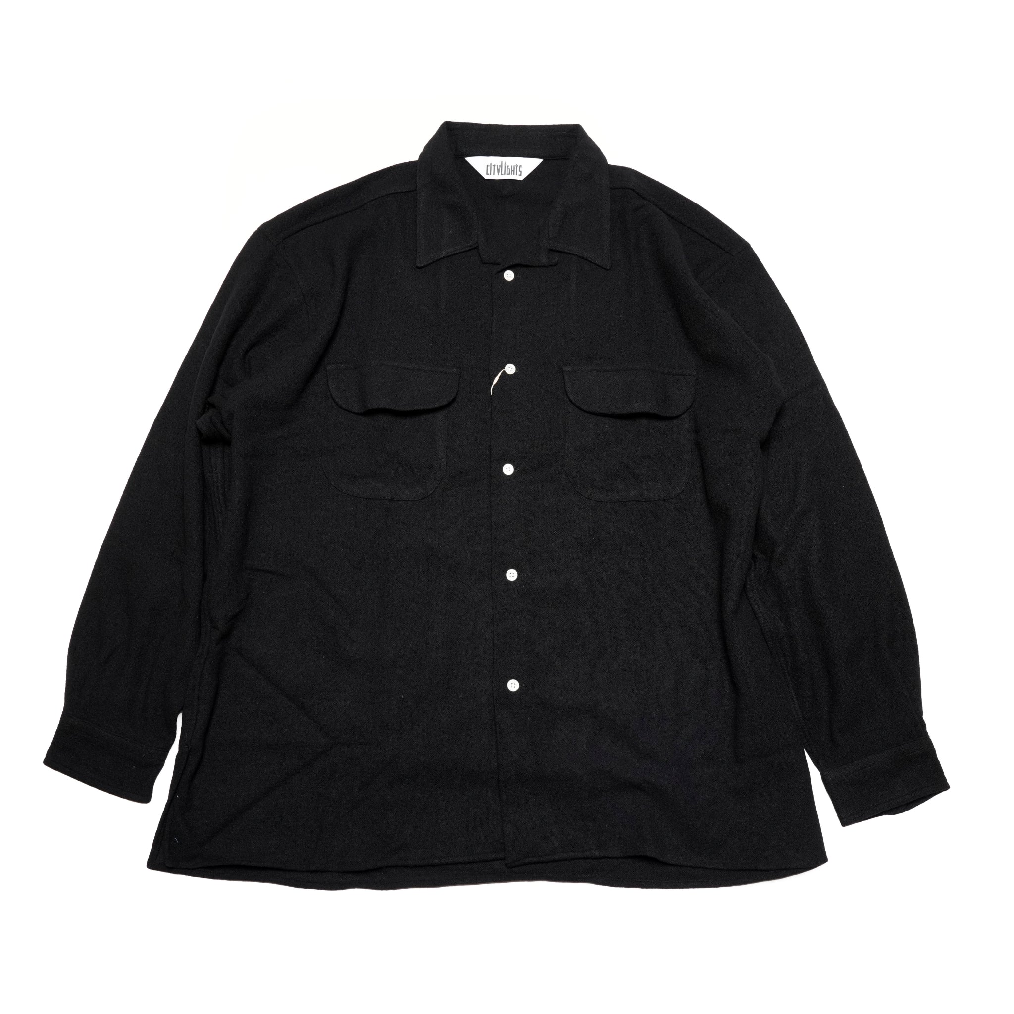 CAMP COLLAR SHIRT *BLACK ETAMINE | Petite Regular/Regular/Tall 【CITYLIGHTS PRODUCTS_シティライツプロダクツ】