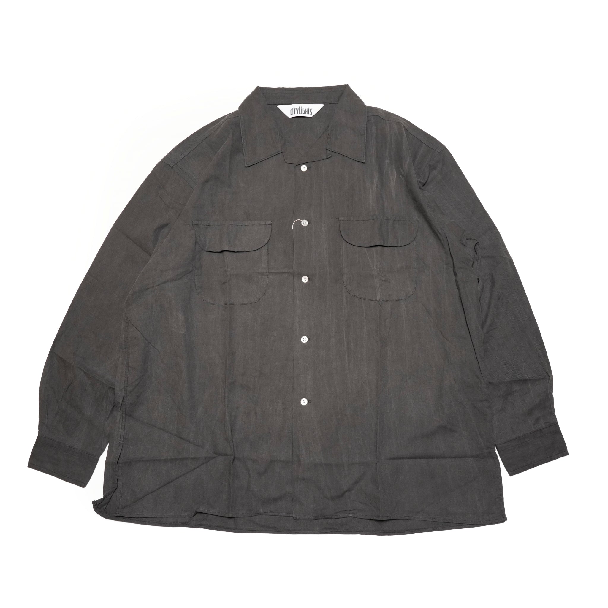 CAMP COLLAR SHIRT *JAPANESE CHARCOAL | Petite Regular/Regular/Tall 【CITYLIGHTS PRODUCTS_シティライツプロダクツ】