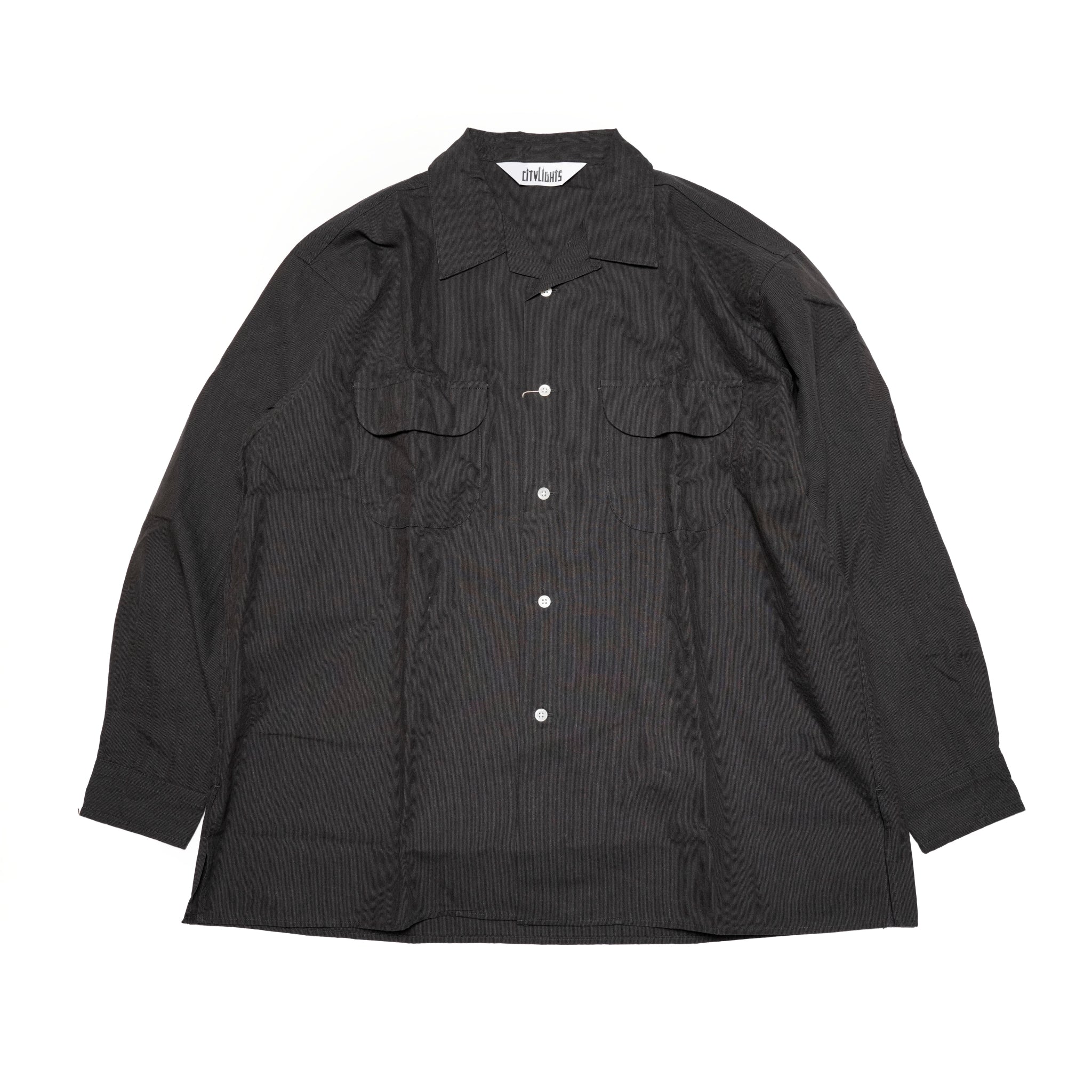 CAMP COLLAR SHIRT *NAVY STRIPE | Petite Regular/Regular/Tall 【CITYLIGHTS PRODUCTS_シティライツプロダクツ】