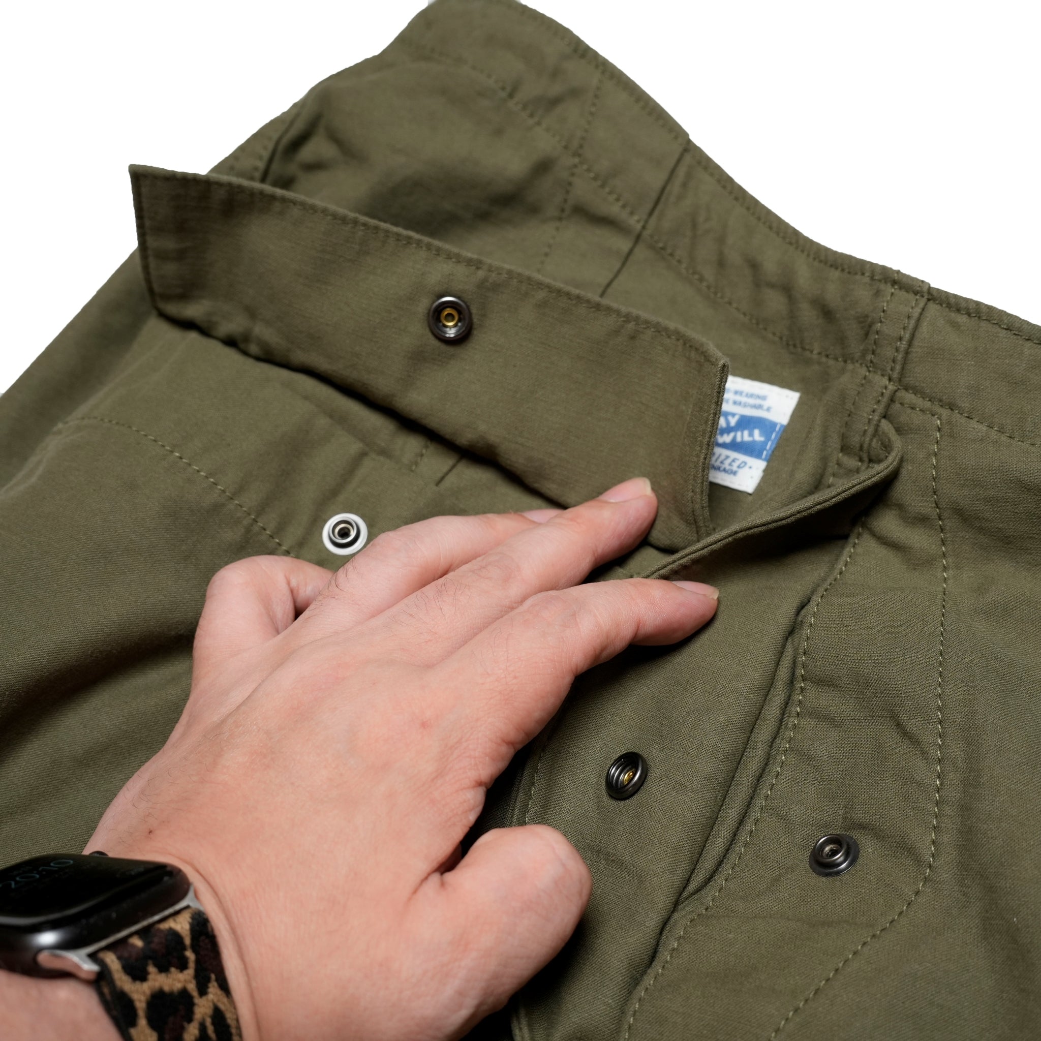 AM-2455001_Khaki | Back Satin Cargo Pants | Color:Khaki【ARMY TWILL_アーミーツイル】