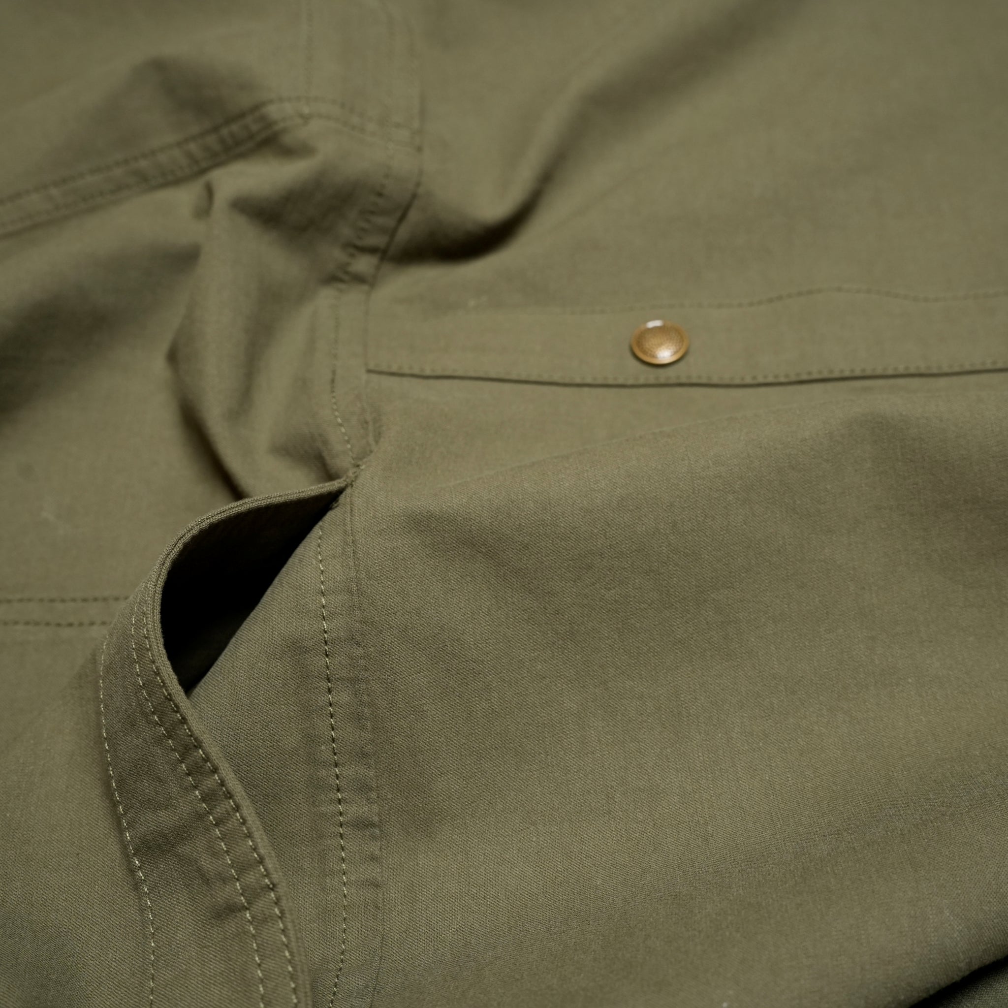 AM-2457004_Khaki | Back Satin Smock | Color:Khaki【ARMY TWILL_アーミーツイル】