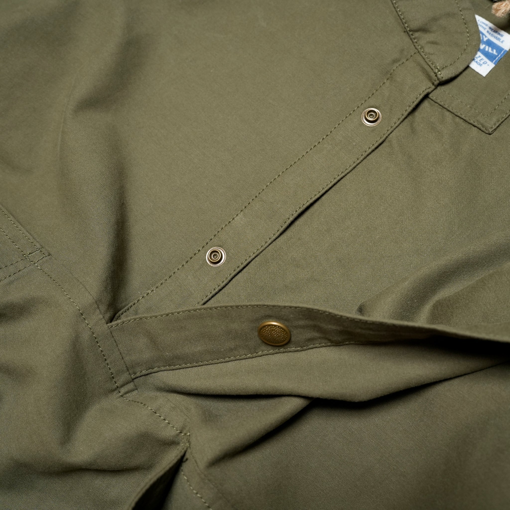 AM-2457004_Khaki | Back Satin Smock | Color:Khaki【ARMY TWILL_アーミーツイル】