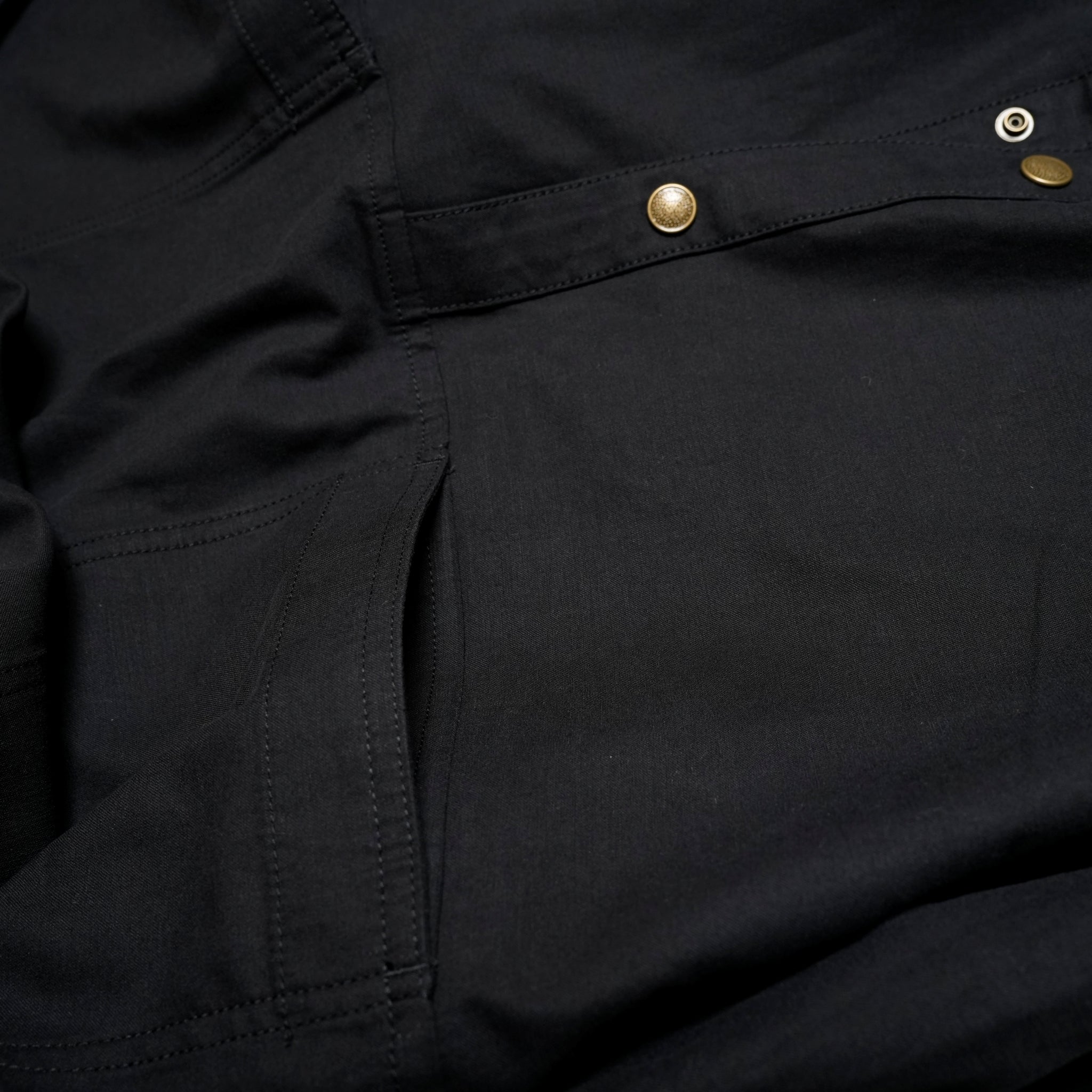 AM-2457004_Black | Back Satin Smock | Color:Black【ARMY TWILL_アーミーツイル】