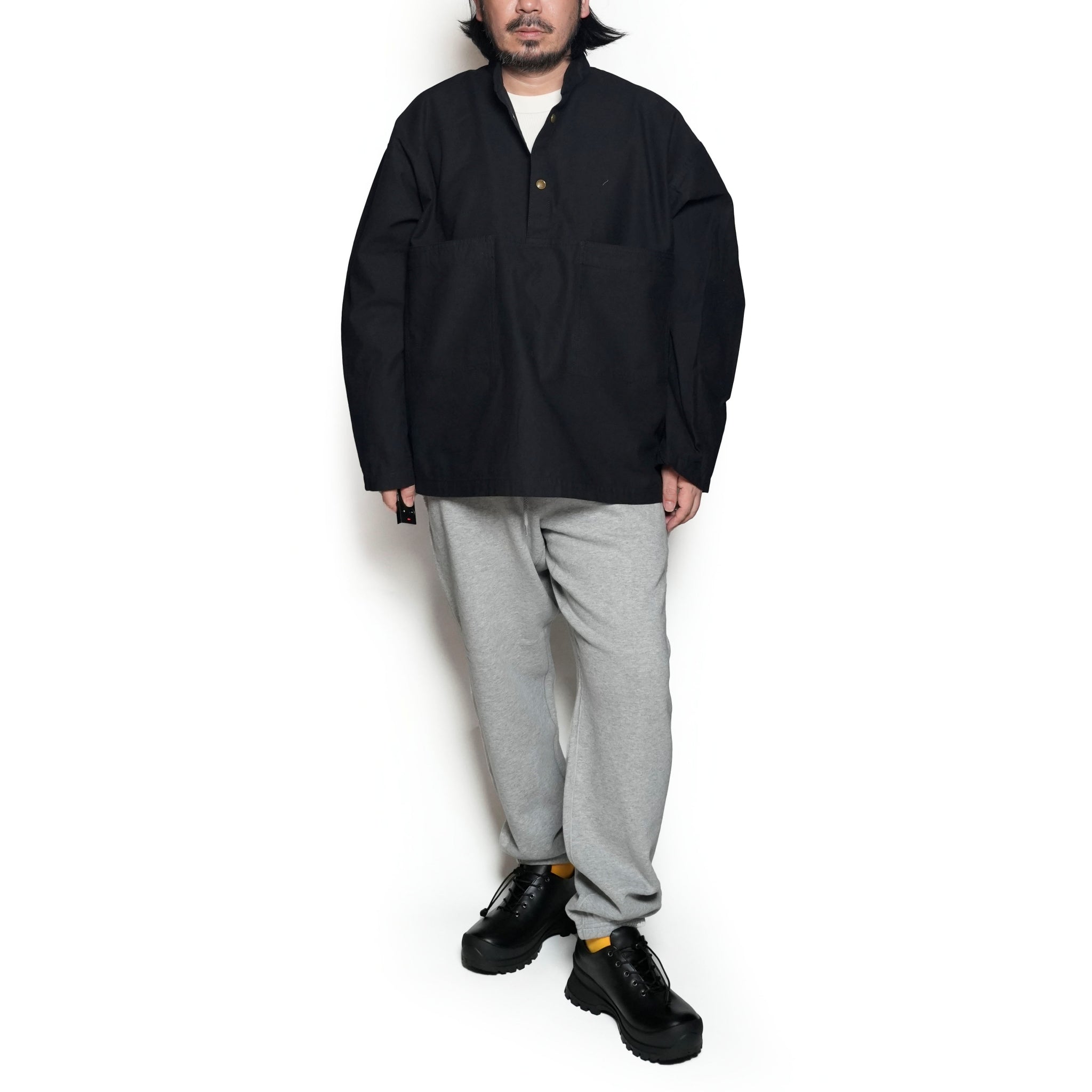 AM-2457004_Black | Back Satin Smock | Color:Black【ARMY TWILL_アーミーツイル】