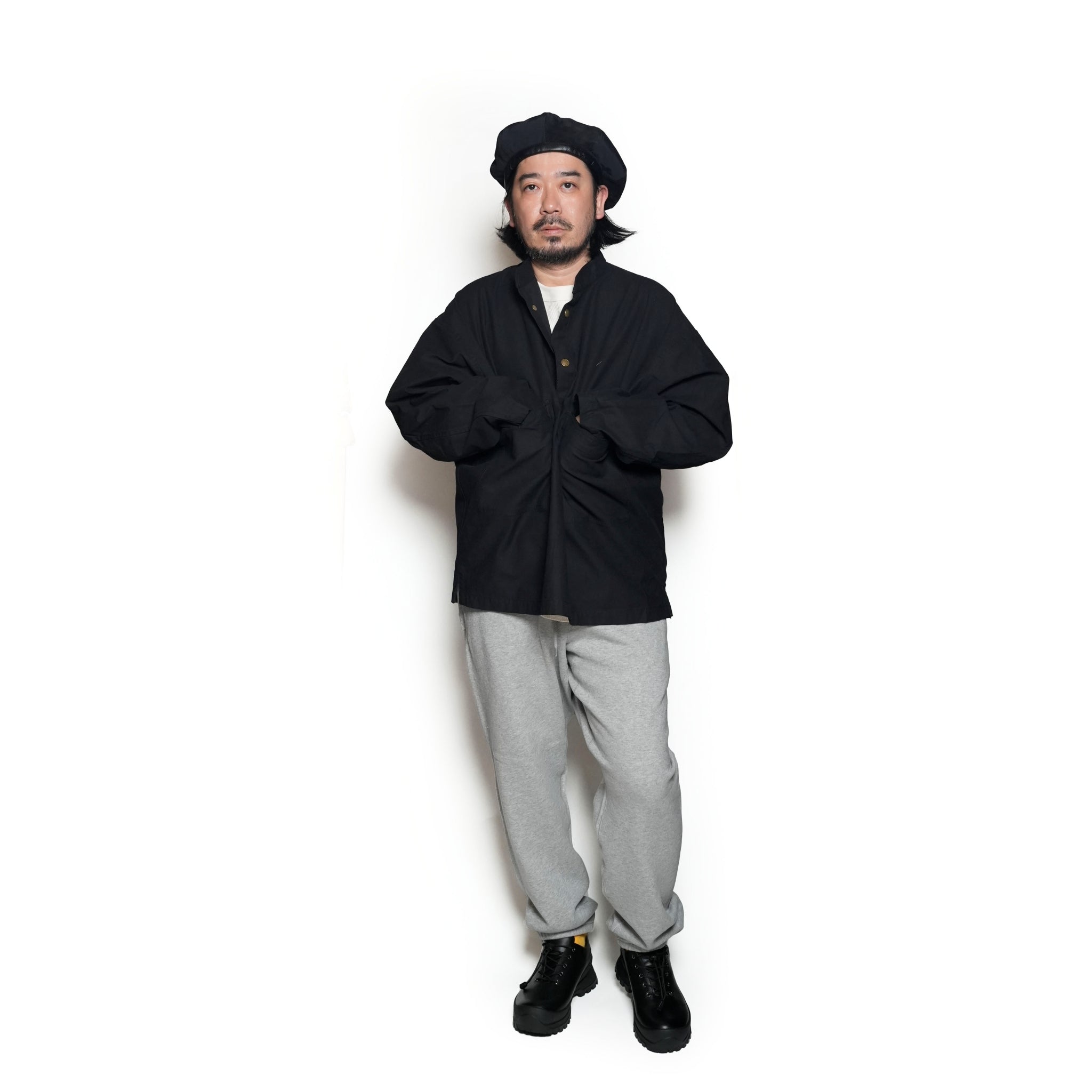 AM-2457004_Black | Back Satin Smock | Color:Black【ARMY TWILL_アーミーツイル】