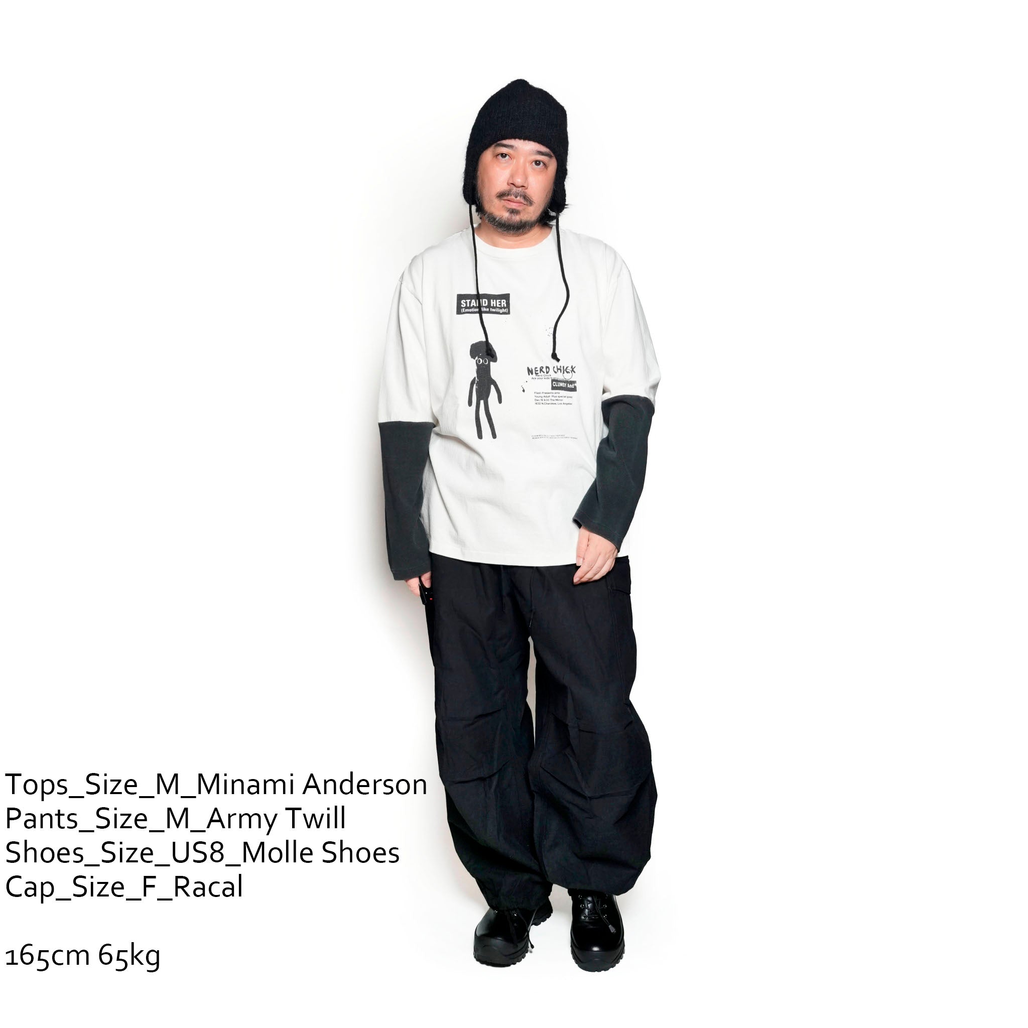 AM-2455001_Black | Back Satin Cargo Pants | Color:Black【ARMY TWILL_アーミーツイル】