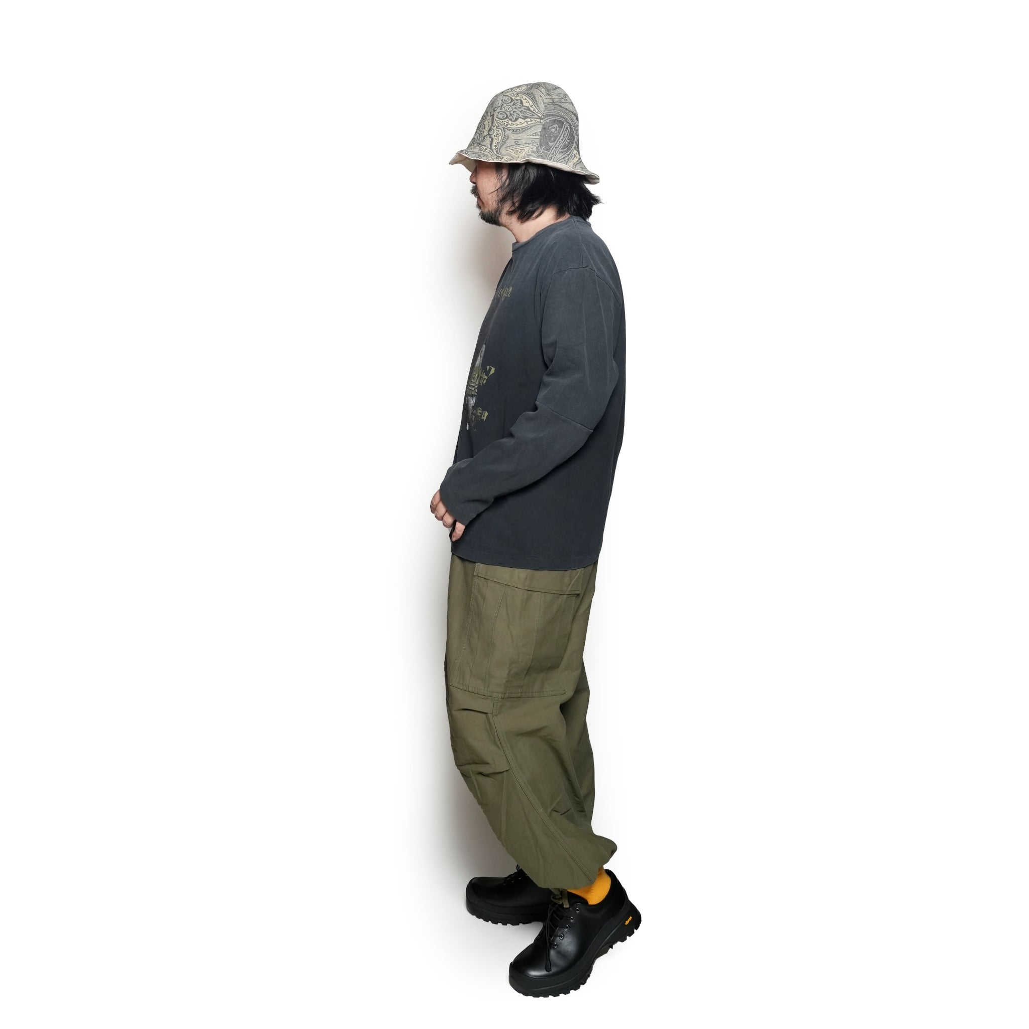 AM-2455001_Khaki | Back Satin Cargo Pants | Color:Khaki【ARMY TWILL_アーミーツイル】