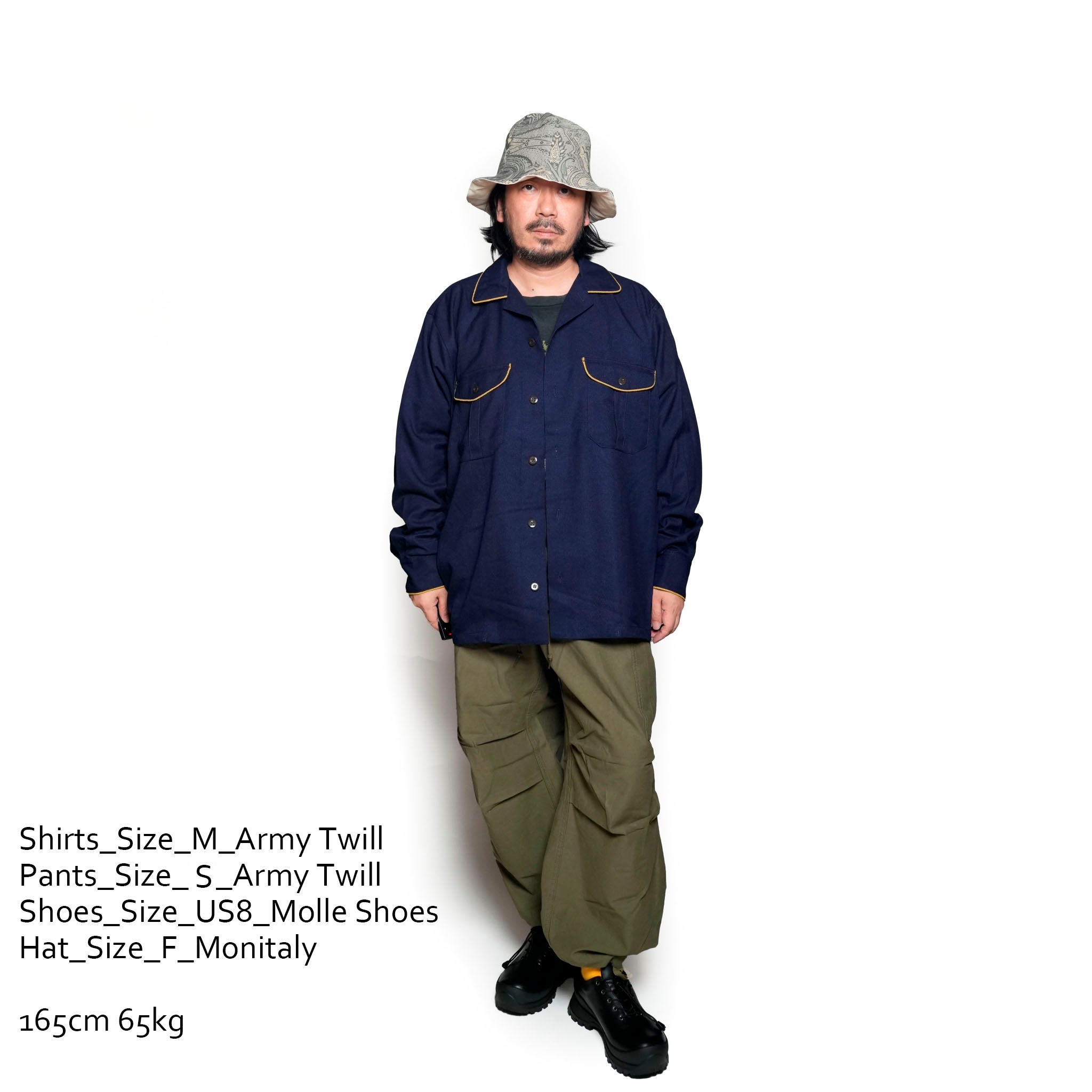 AM-2457002_Navy | TR Parade Shirt | Color:Navy【ARMY TWILL_アーミーツイル】