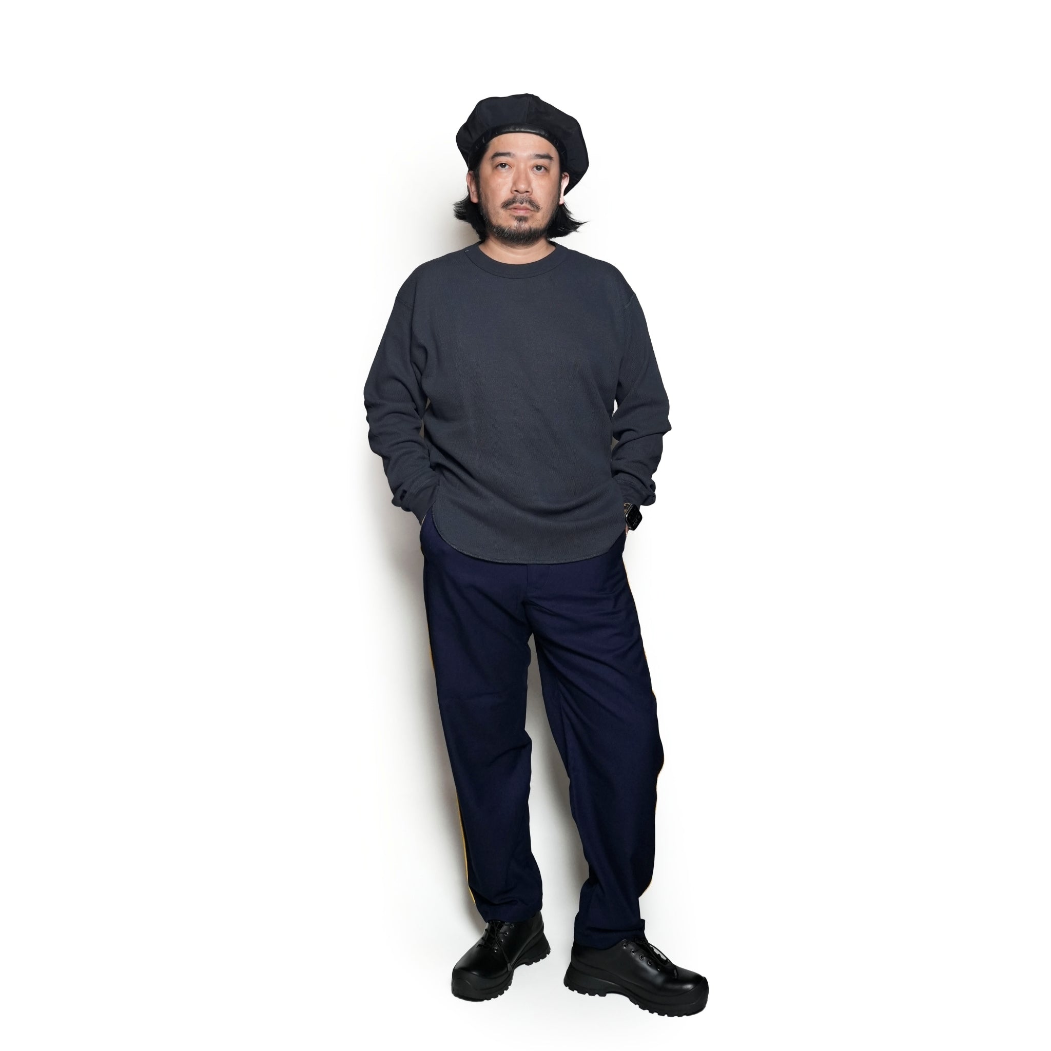 AM-2453006_Charcoal | Honeycomb LS Tee | Color:Charcoal【ARMY TWILL_アーミーツイル】