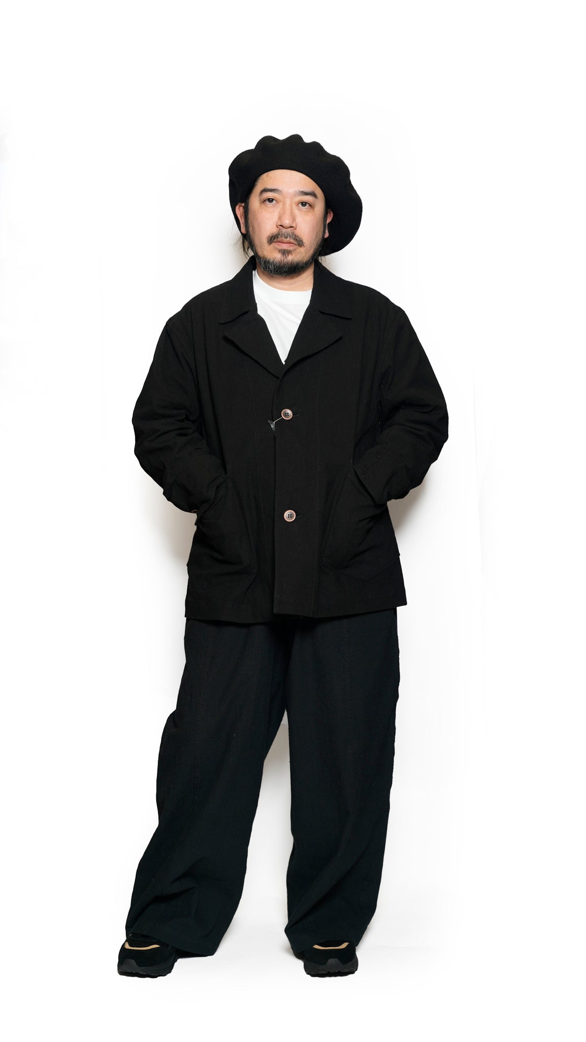 VOO-1222_Black | LINEN 2B JKT | Color:Black【VOO_ヴォー】
