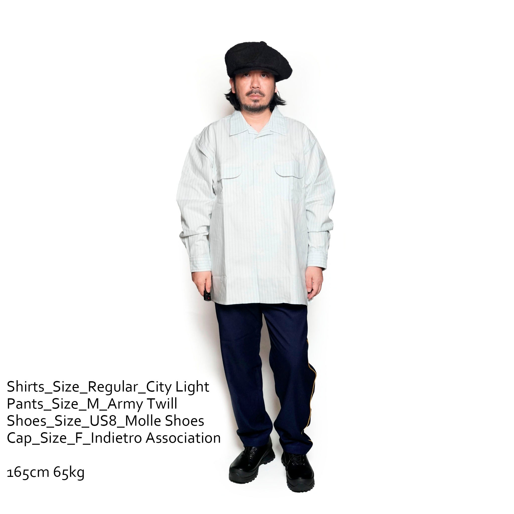 CAMP COLLAR SHIRT *DOBBY SAX | Petite Regular/Regular/Tall 【CITYLIGHTS PRODUCTS_シティライツプロダクツ】