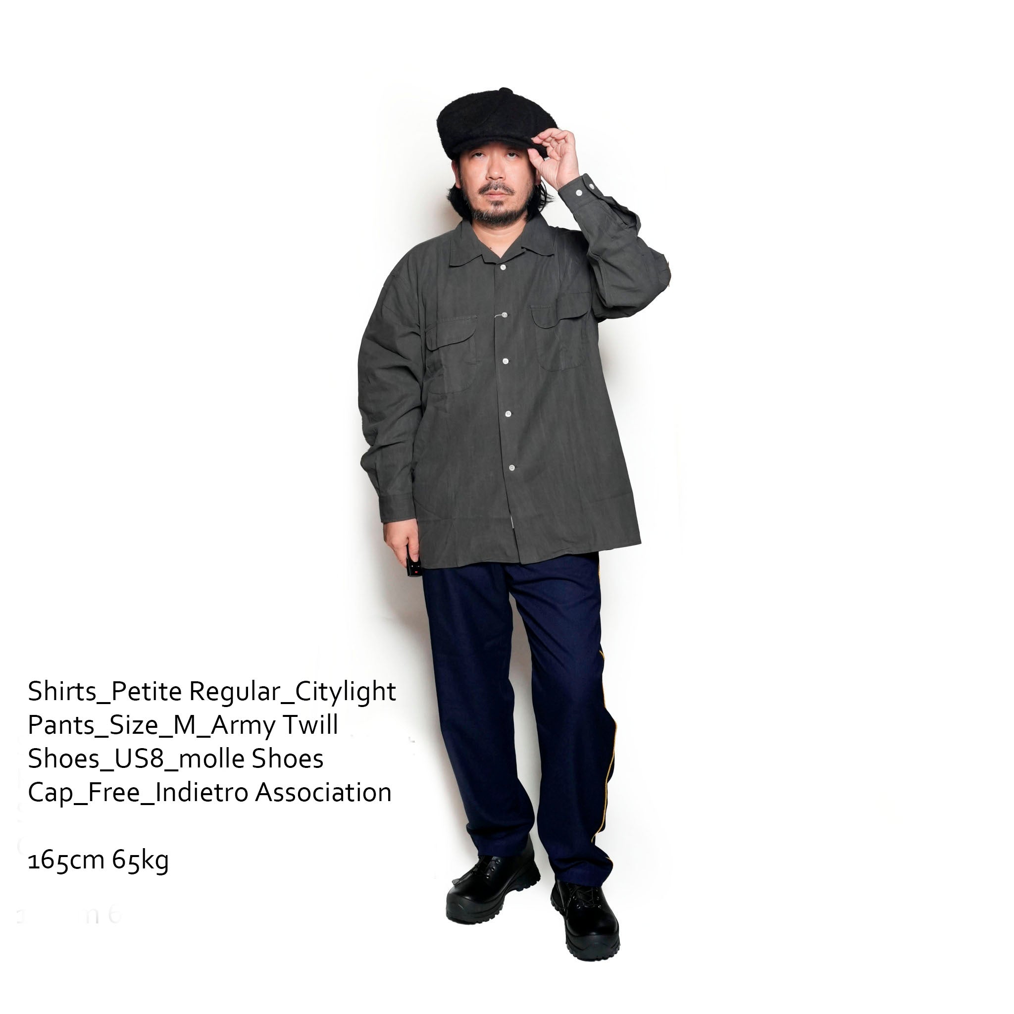 CAMP COLLAR SHIRT *JAPANESE CHARCOAL | Petite Regular/Regular/Tall 【CITYLIGHTS PRODUCTS_シティライツプロダクツ】