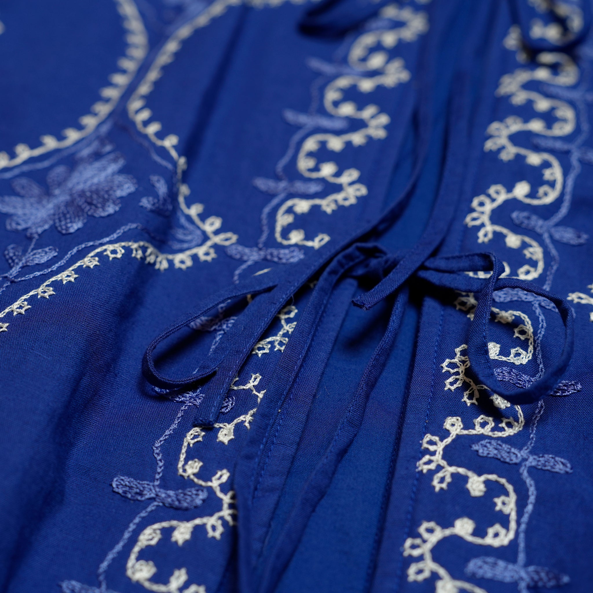 COTTON LINEN AARI EMBROIDERY  | Color_Blue | No_020952sa3_blue【SARA MALLIKA_サラマリカ】