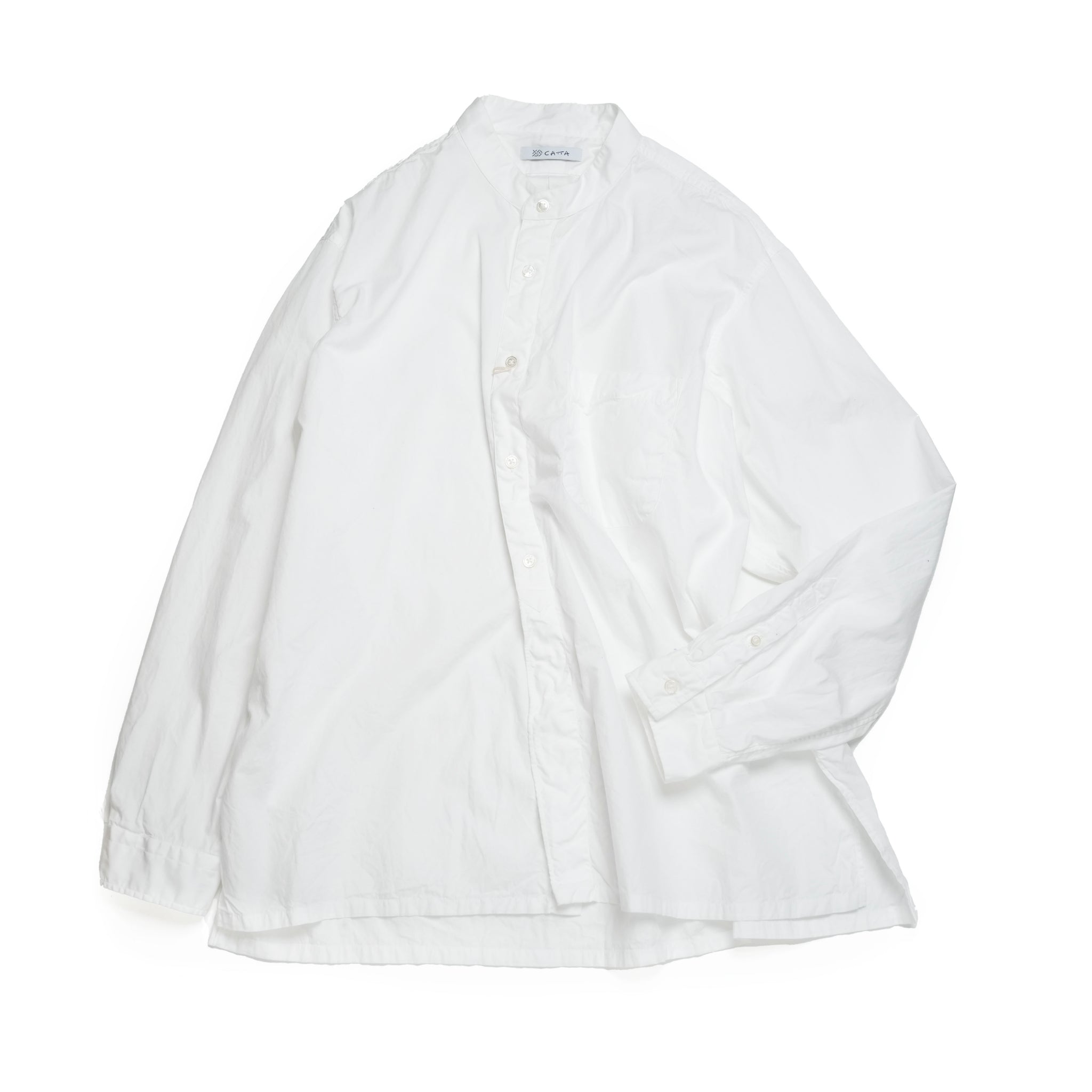 FPO-02_WHITE | FAKE PULLOVER  SHIRT-BROAD | Color:White【CATTA_カッタ】