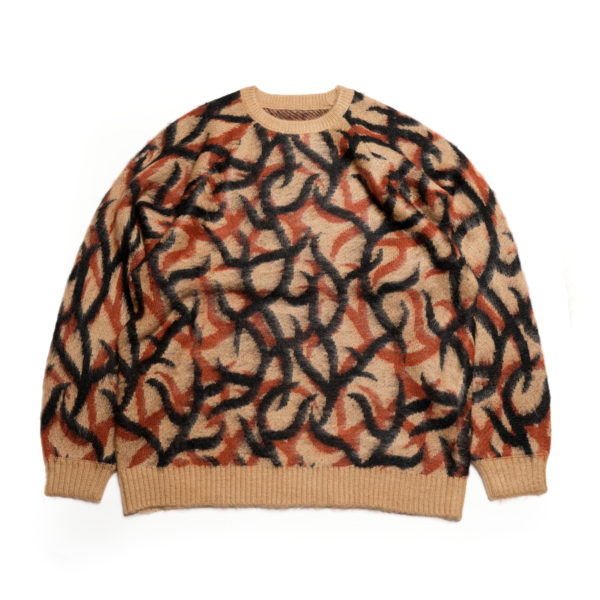 tc24f013_Tribal | Shaggy Raglan Crew Sweater | Color:Tribal【TOWNCRAFT_タウンクラフト】