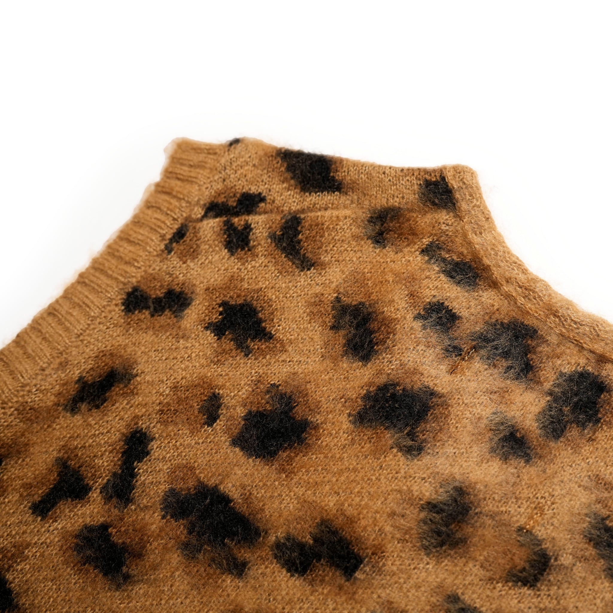 tc24f012_Leopard | Shaggy Vintage Pattern Zip Vest | Color:Leopard【TOWNCRAFT_タウンクラフト】