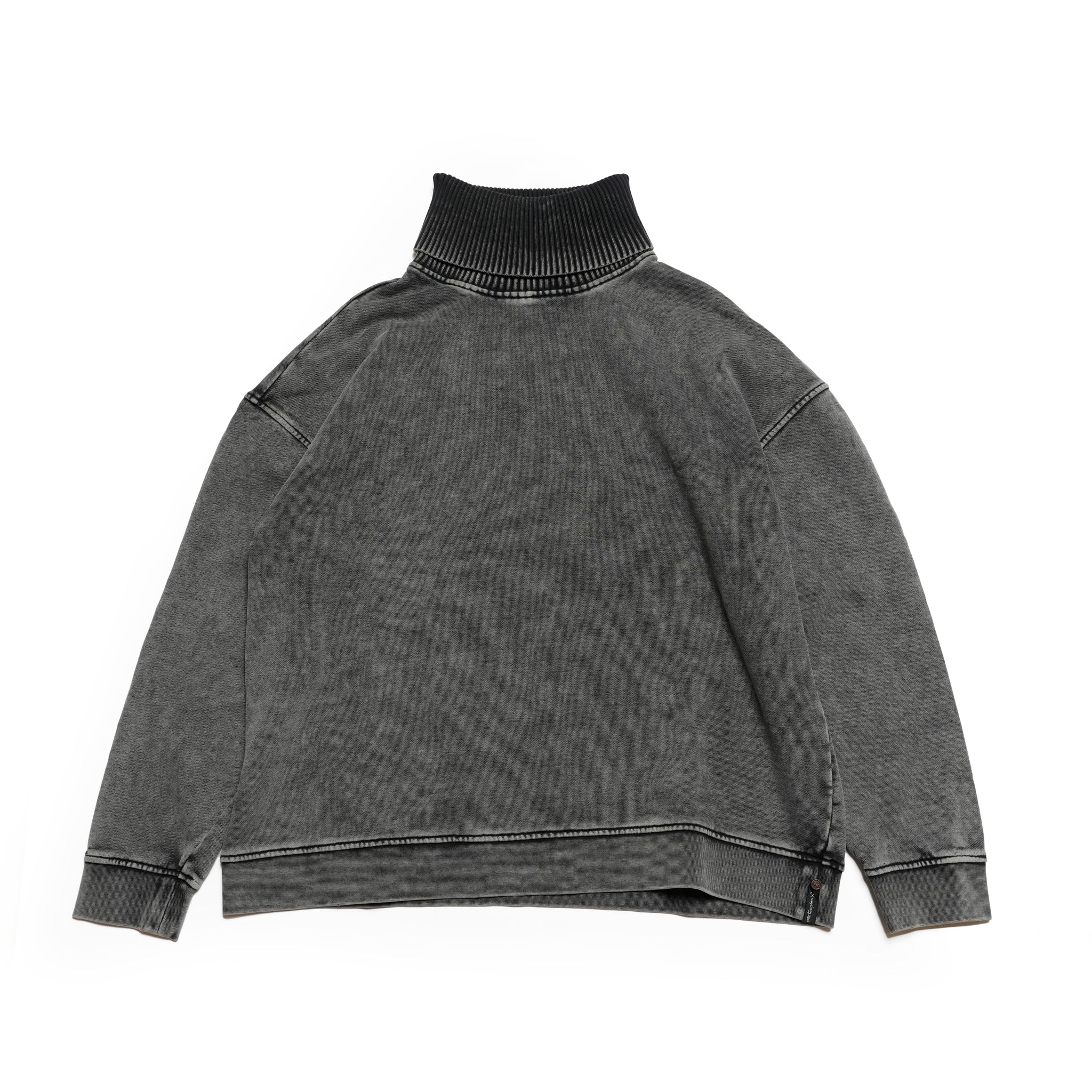 FLEECE ROLL NECK SWEATER | Color_Worn Black | No_27121_worn black【ONE TEASPOON_ワンティースプーン】