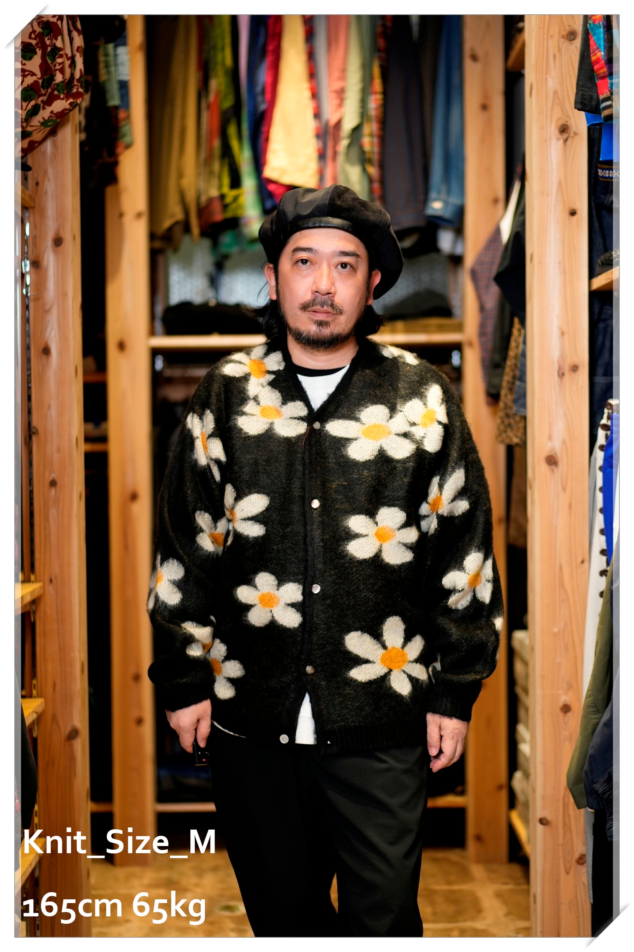 tc24f014_Flower | Shaggy Raglan Cardigan | Color:Flower【TOWNCRAFT_タウンクラフト】