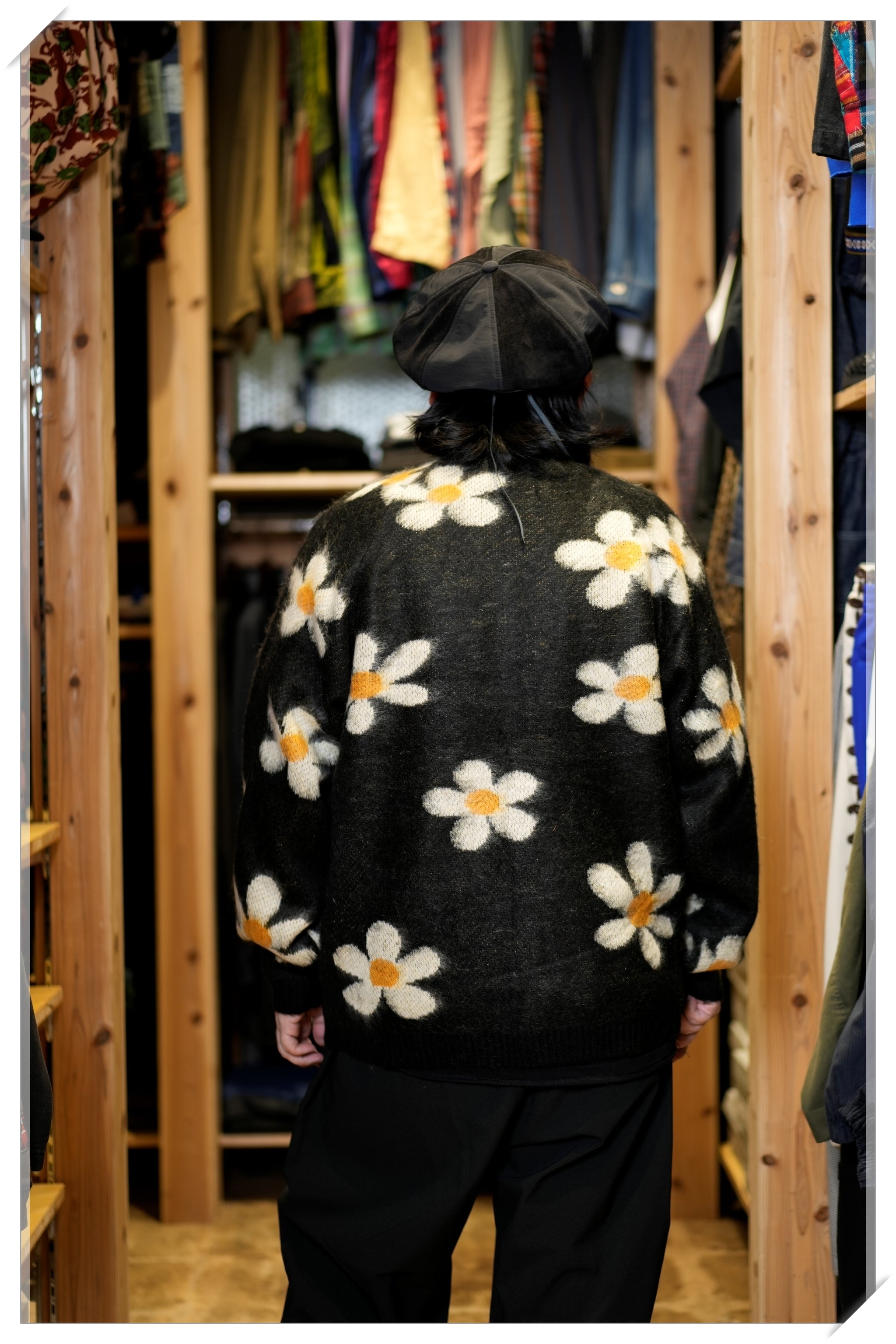 tc24f014_Flower | Shaggy Raglan Cardigan | Color:Flower【TOWNCRAFT_タウンクラフト】