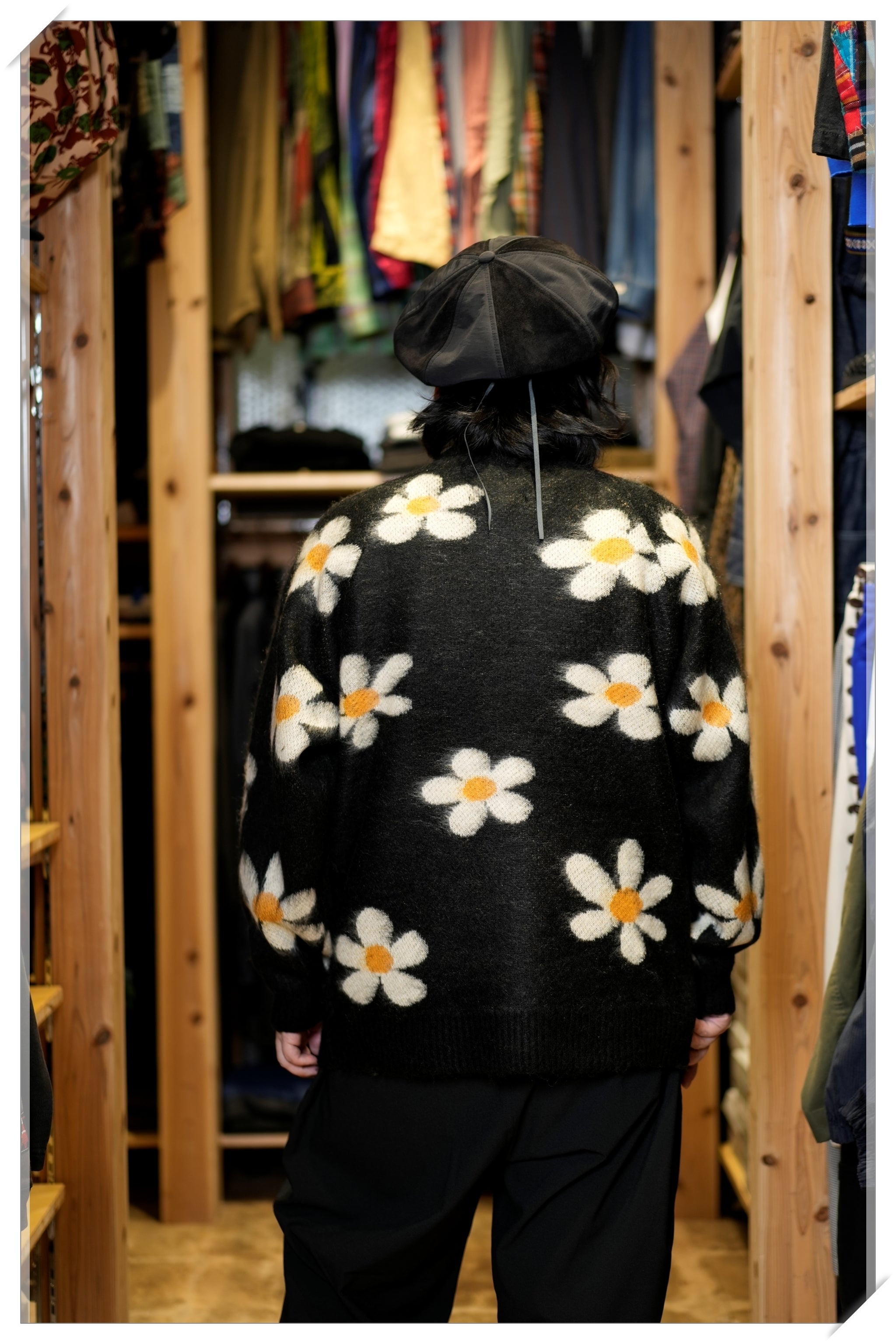 tc24f013_Flower | Shaggy Raglan Crew Sweater | Color:Flower【TOWNCRAFT_タウンクラフト】