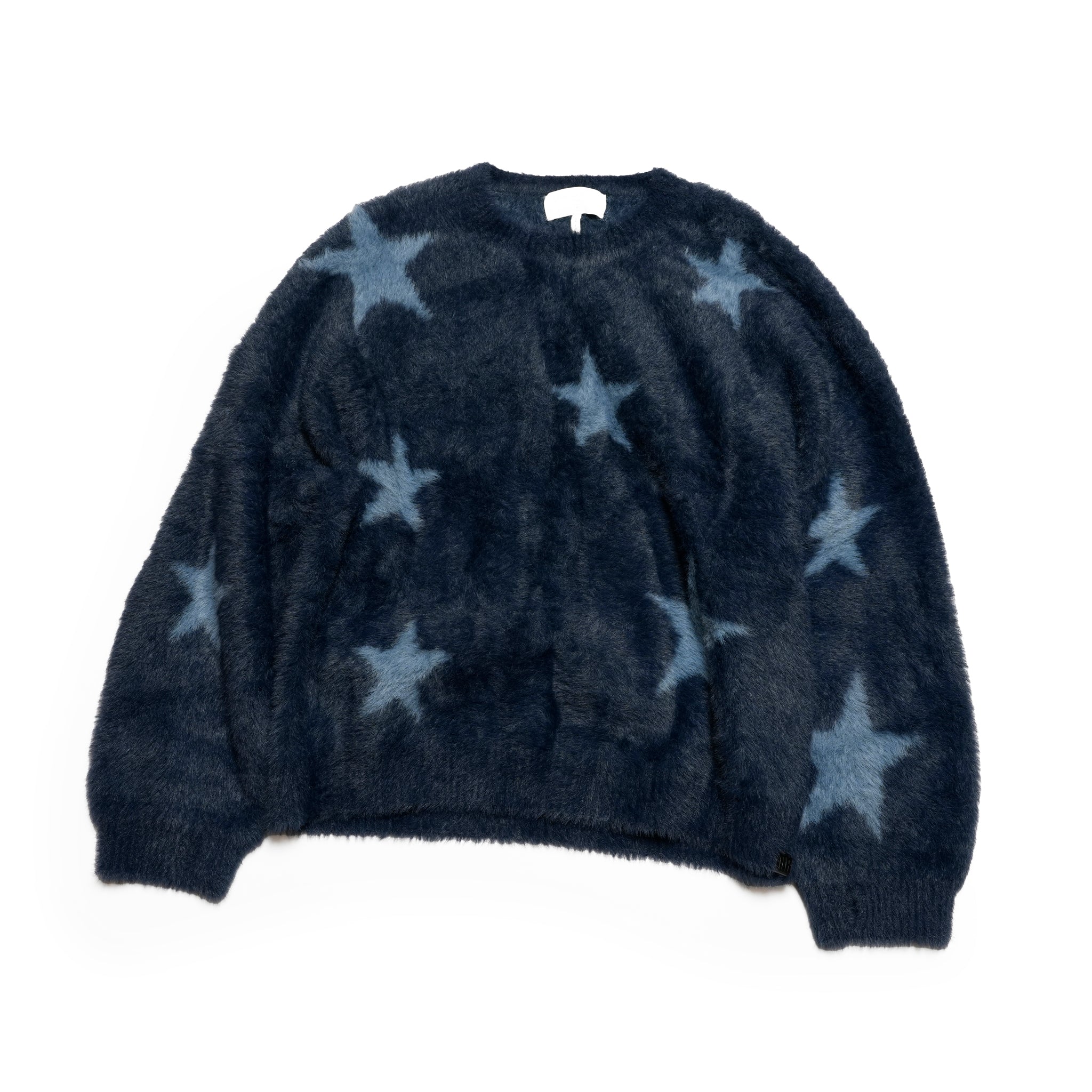 FLUFFY STAR LONGSLEEVE KNIT SWEATER | Color_Blue | No_27140a_blue【ONE TEASPOON_ワンティースプーン】