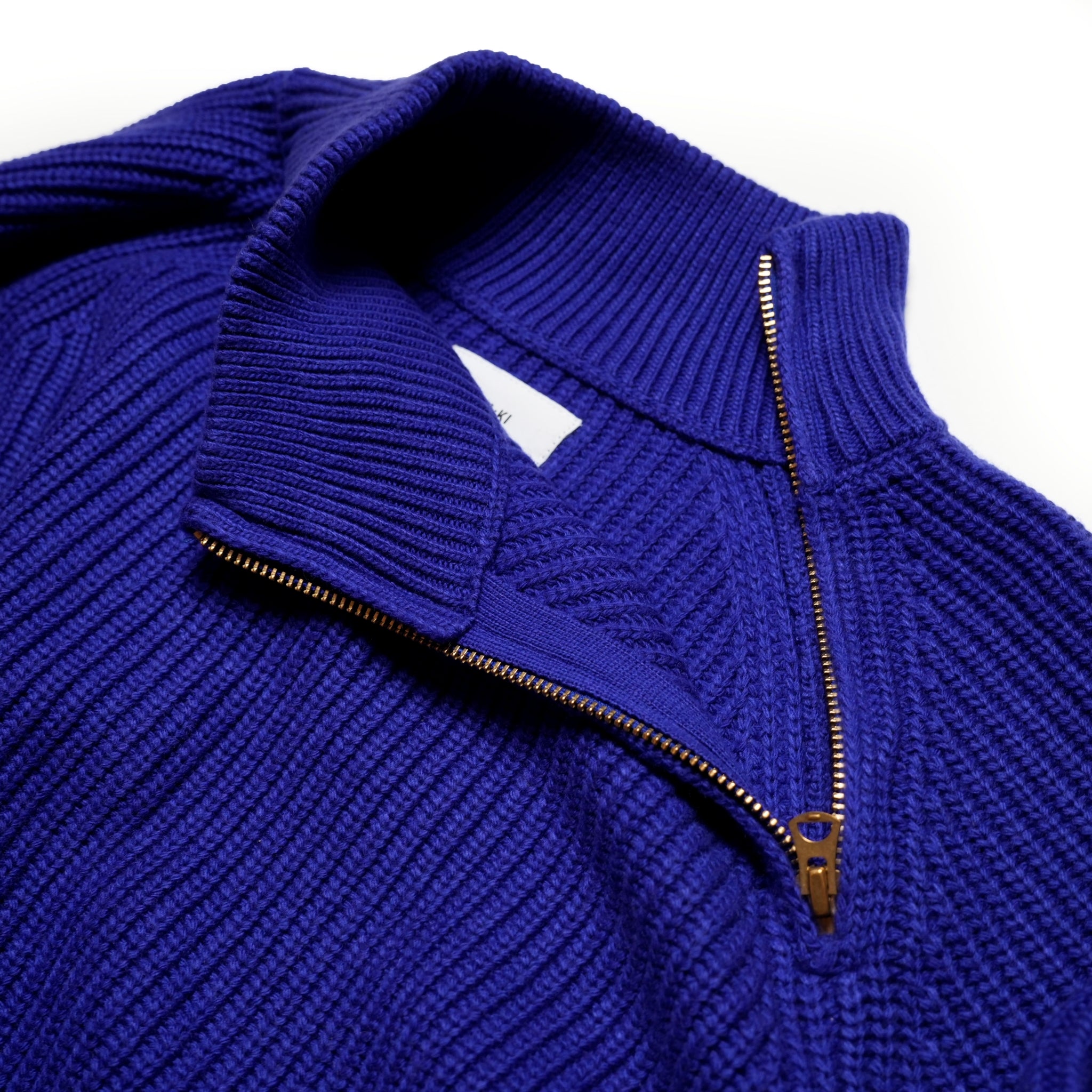 MIL24FKN3031_ROYAL BLUE | HALF ZIP MIL KNIT TOP | Color:Royal Blue【KHA:KI_カーキ】