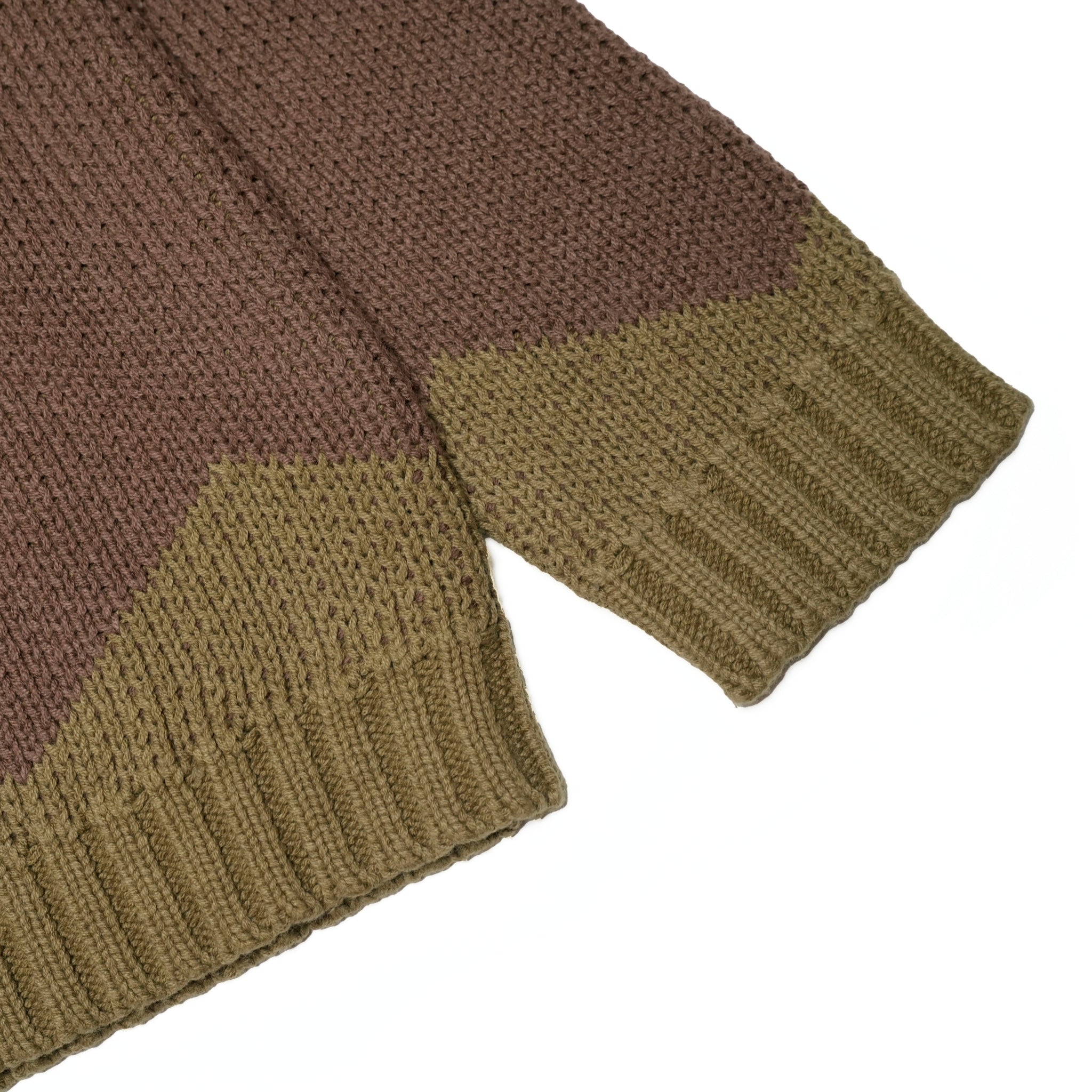 M-2404463 | Lowgage retoro geometric pattern roll neck knit | Brown【MODEM DESIGN_モデムデザイン】