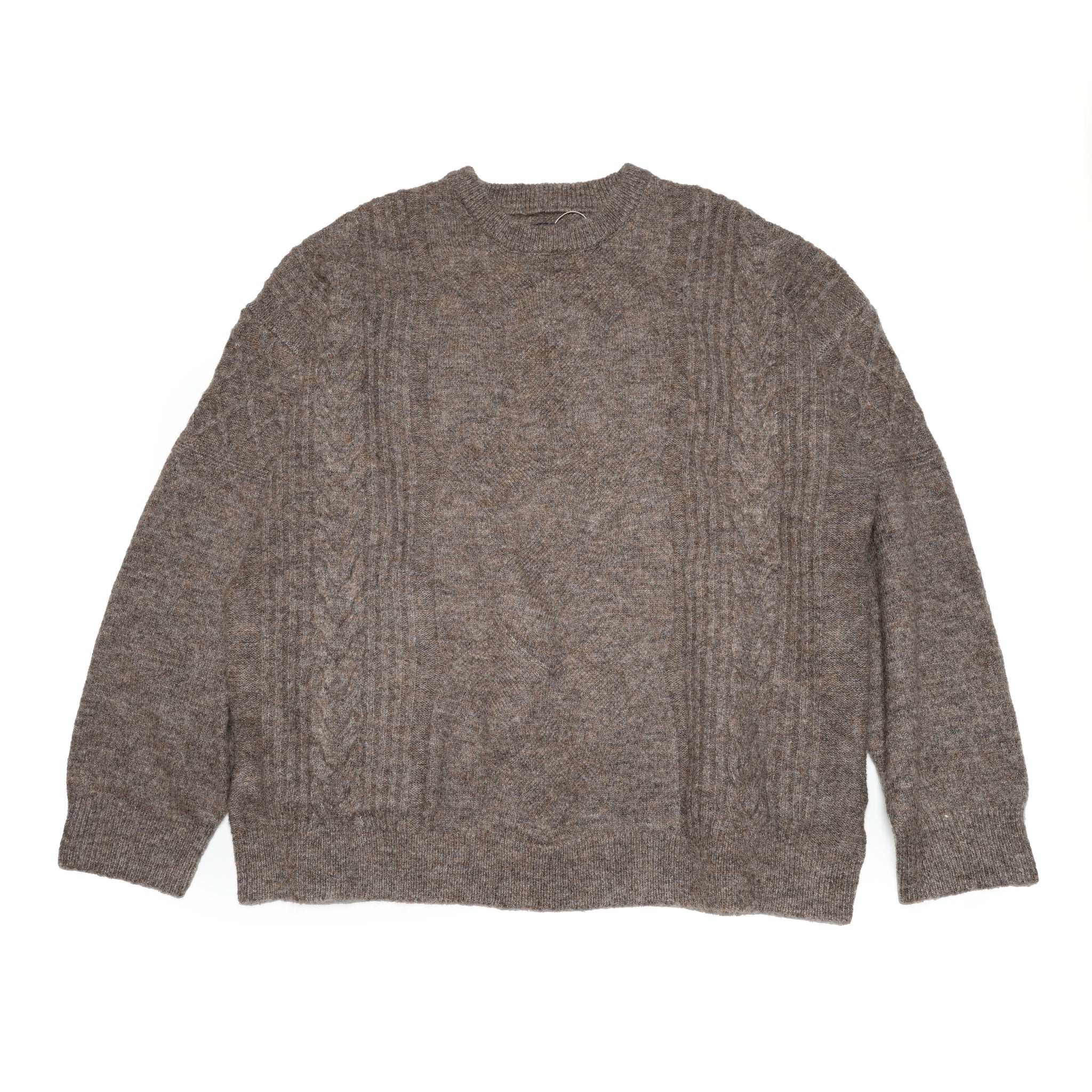 M-2404456 | Spondish mixyarn knit | Brown Gray【MODEM DESIGN_モデムデザイン】