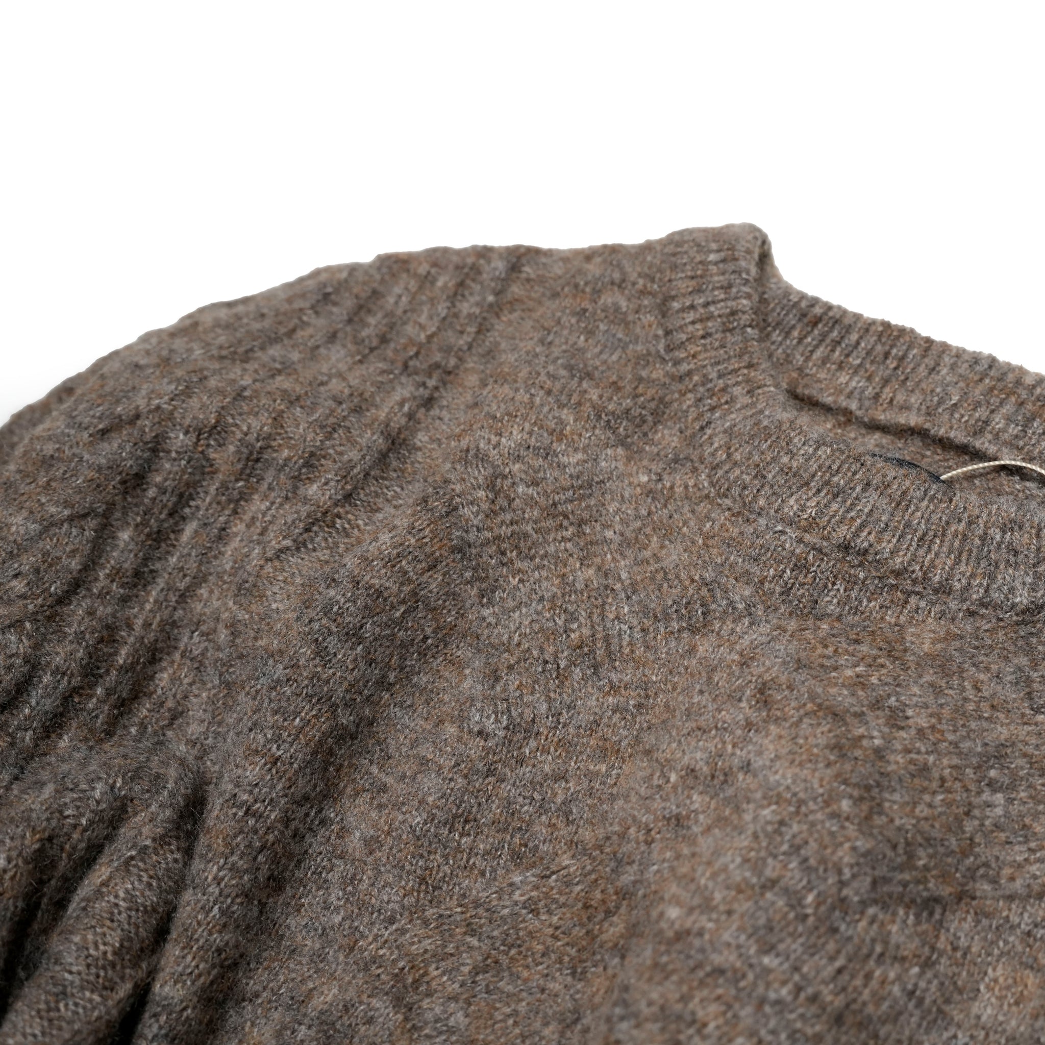 M-2404456 | Spondish mixyarn knit | Brown Gray【MODEM DESIGN_モデムデザイン】