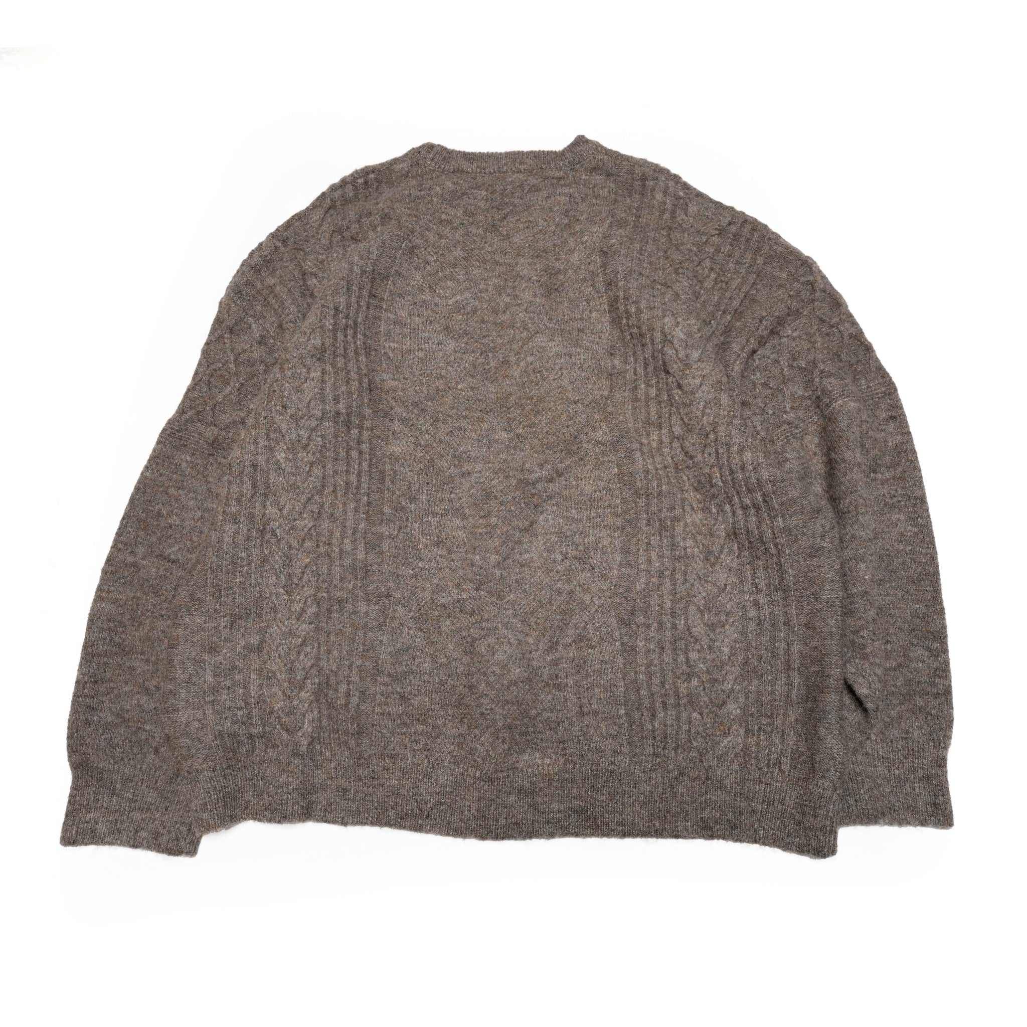 M-2404456 | Spondish mixyarn knit | Brown Gray【MODEM DESIGN_モデムデザイン】