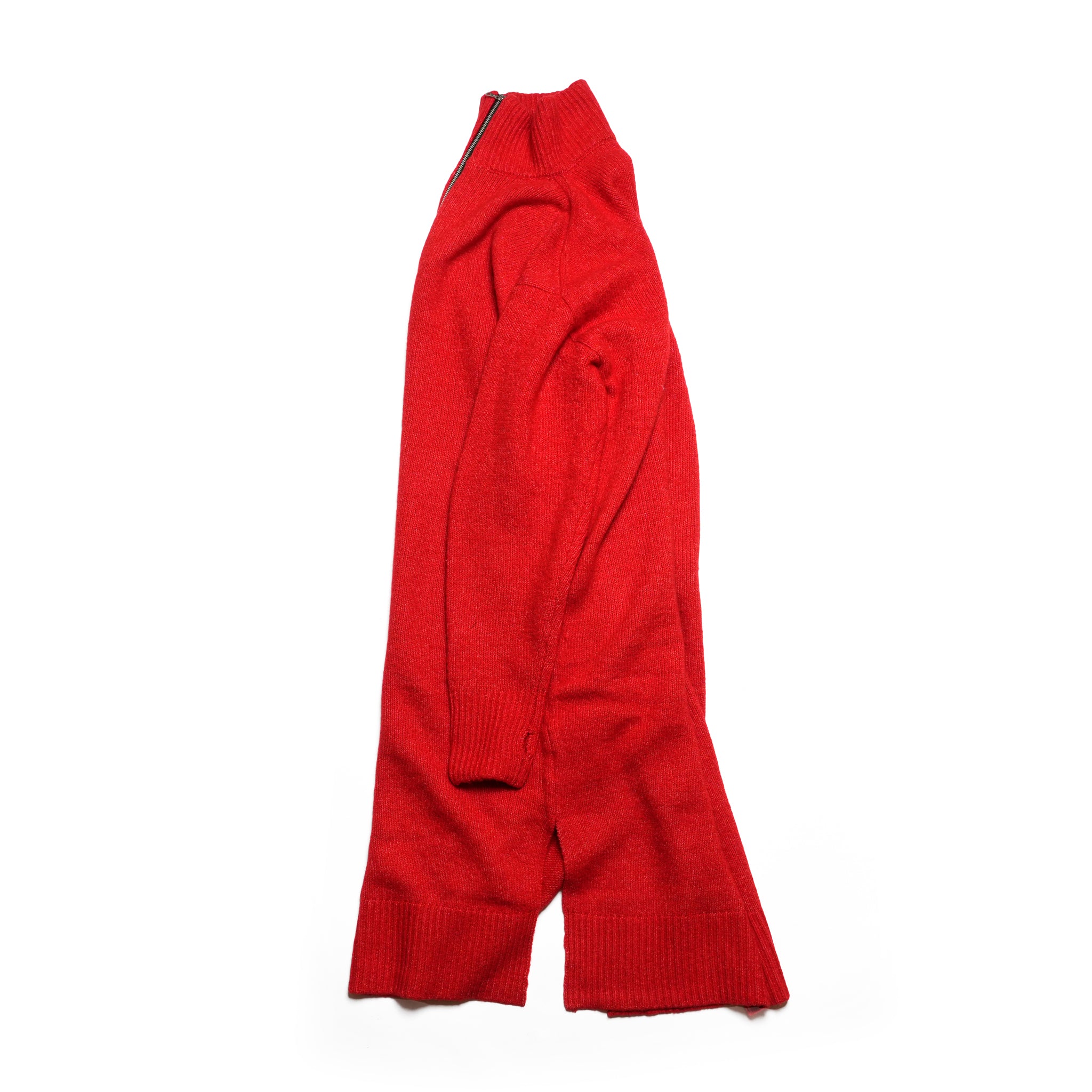 LS HALF ZIP DRESS | Color_Red/Navy | No_252-397【CaRouseLamBRa_ケラウズランブラ】