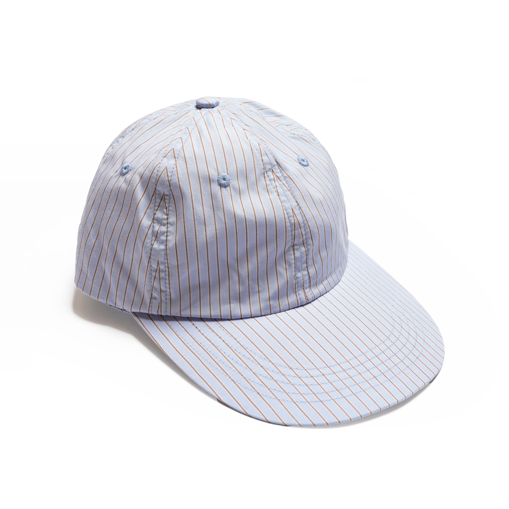 6 panel long brim cap – Sax×Brown(S) | stf-001-sax×brown(s) | SHARE TH