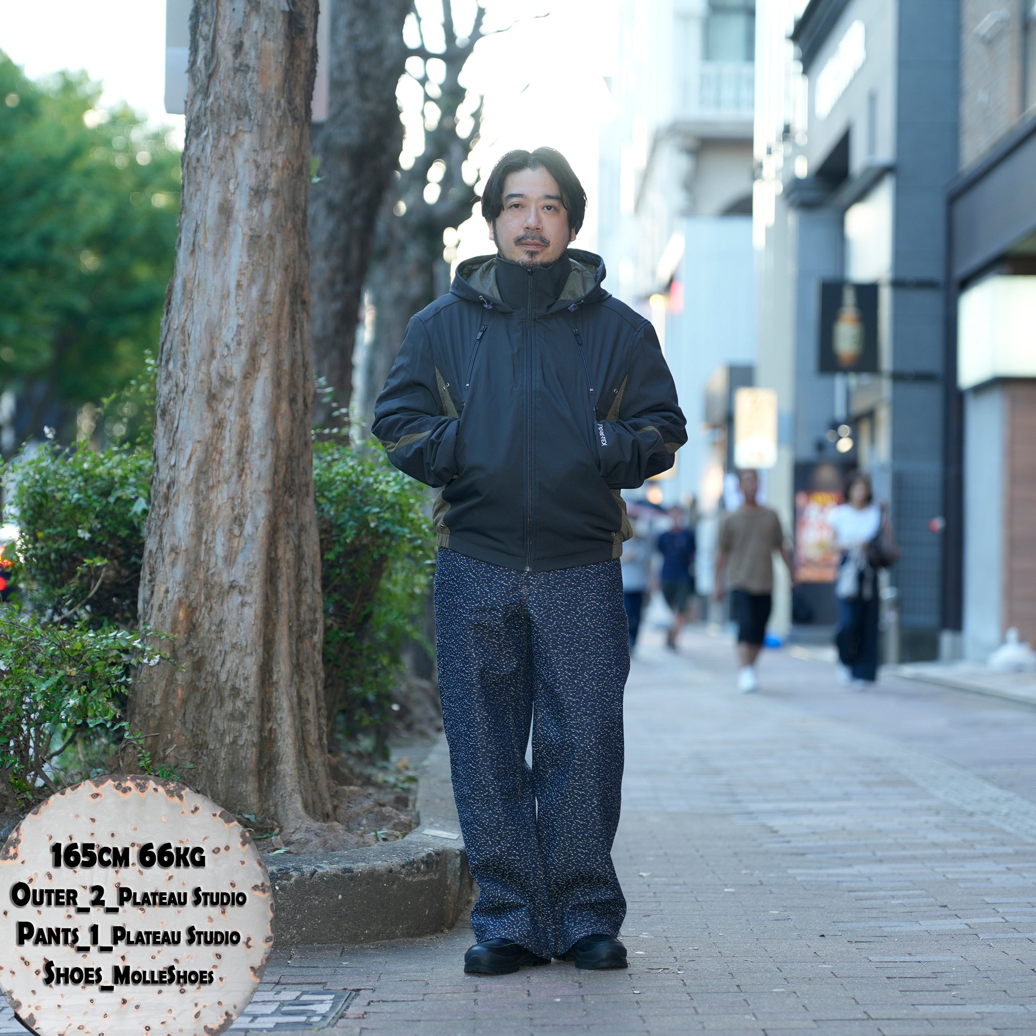 Curvy padded jacket | Color_Ash Black | No_pla25awj12-1_ash black【PLATEAU STUDIO_プラトー スタジオ】