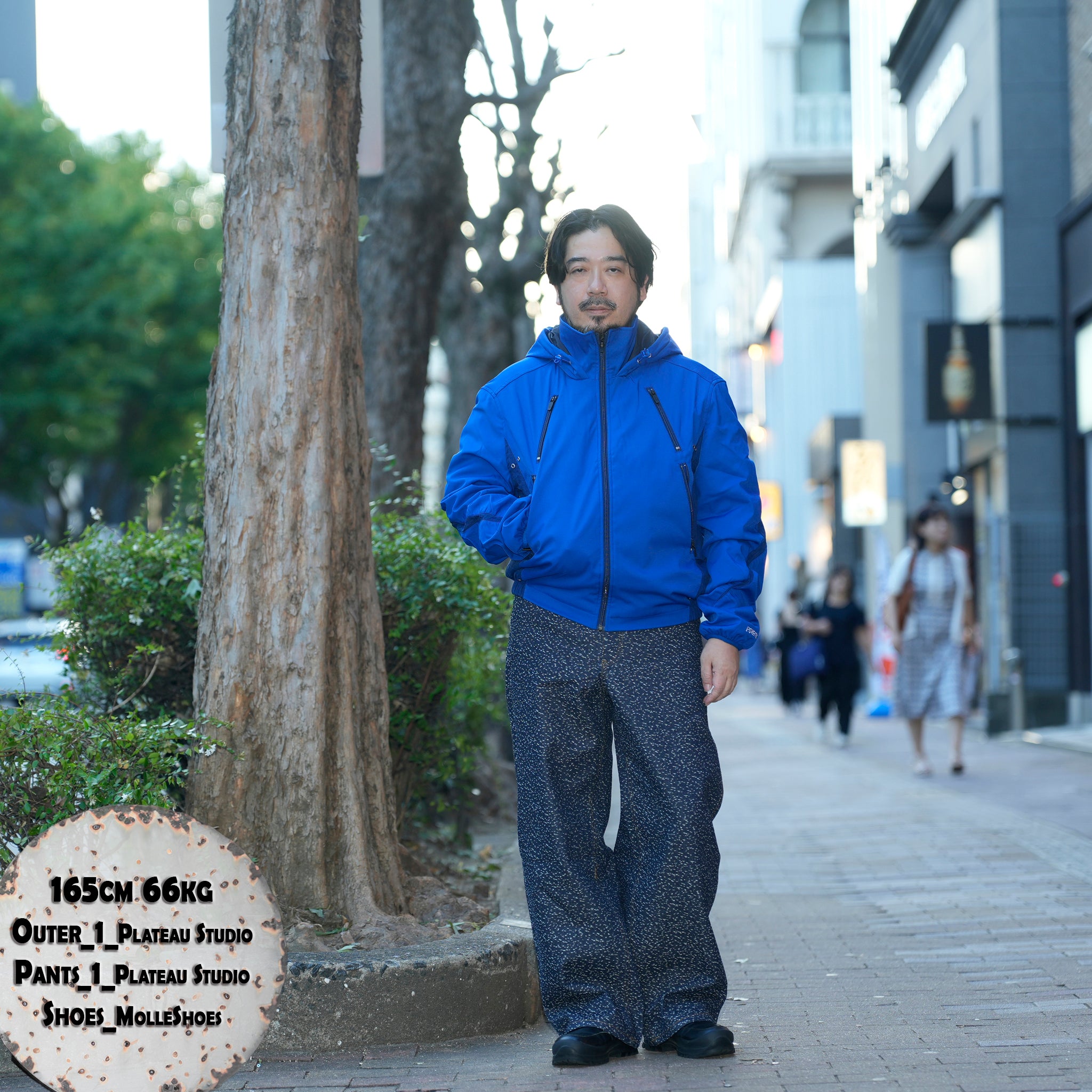 Curvy padded jacket | Color_Blue | No_pla25awj12-2_blue【PLATEAU STUDIO_プラトー スタジオ】