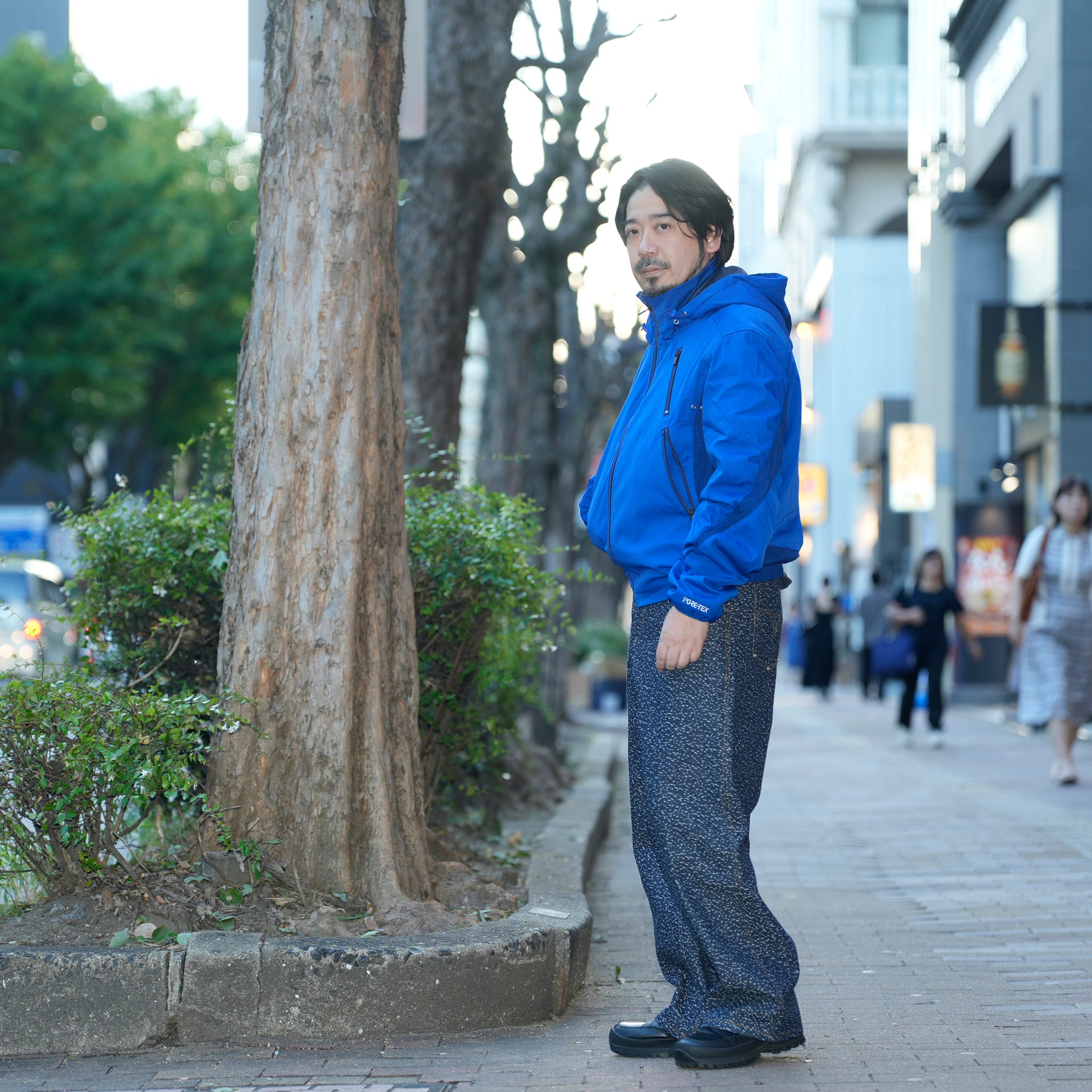 Curvy padded jacket | Color_Blue | No_pla25awj12-2_blue【PLATEAU STUDIO_プラトー スタジオ】