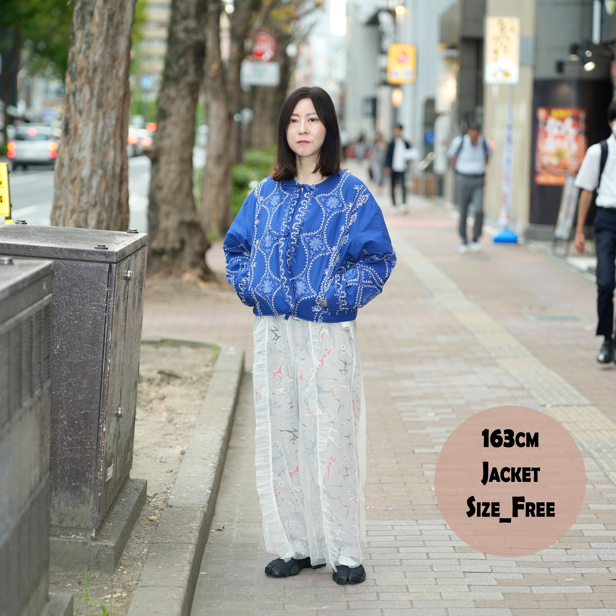 COTTON LINEN AARI EMBROIDERY  | Color_Blue | No_020952sa3_blue【SARA MALLIKA_サラマリカ】