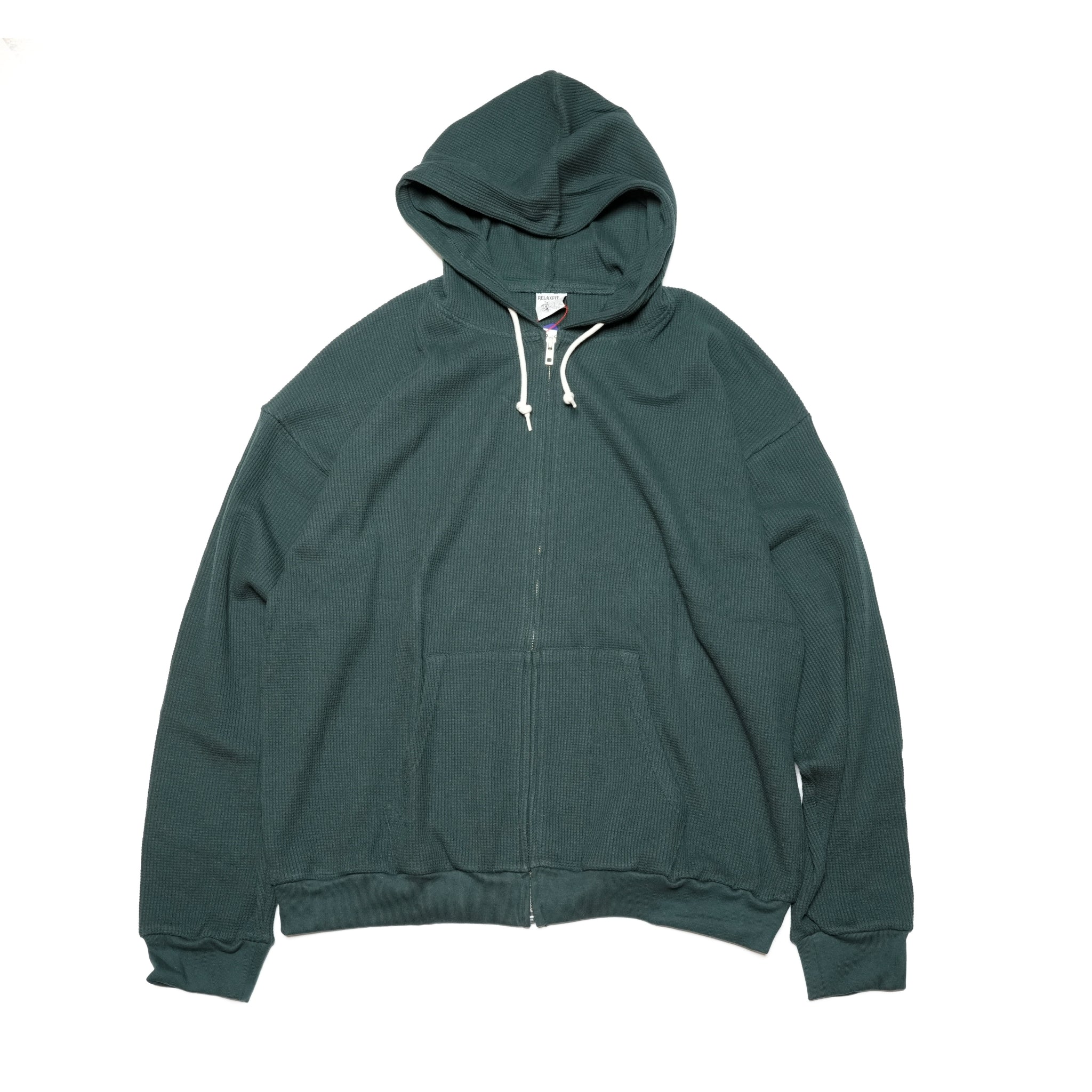 RELAX FIT №113 [ New orleans thermal zip hoodie ] Color:JungleGreen【RELAX FIT_リラックスフィット】