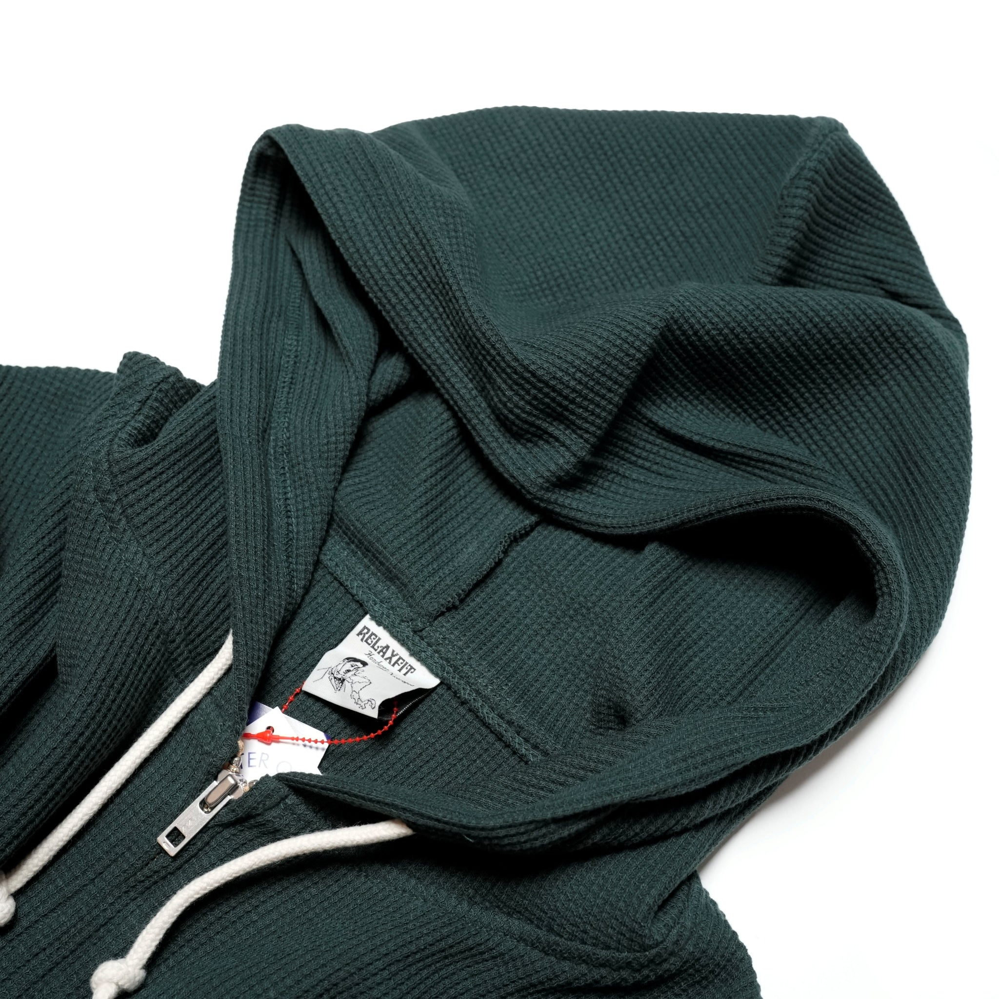 RELAX FIT №113 [ New orleans thermal zip hoodie ] Color:JungleGreen【RELAX FIT_リラックスフィット】