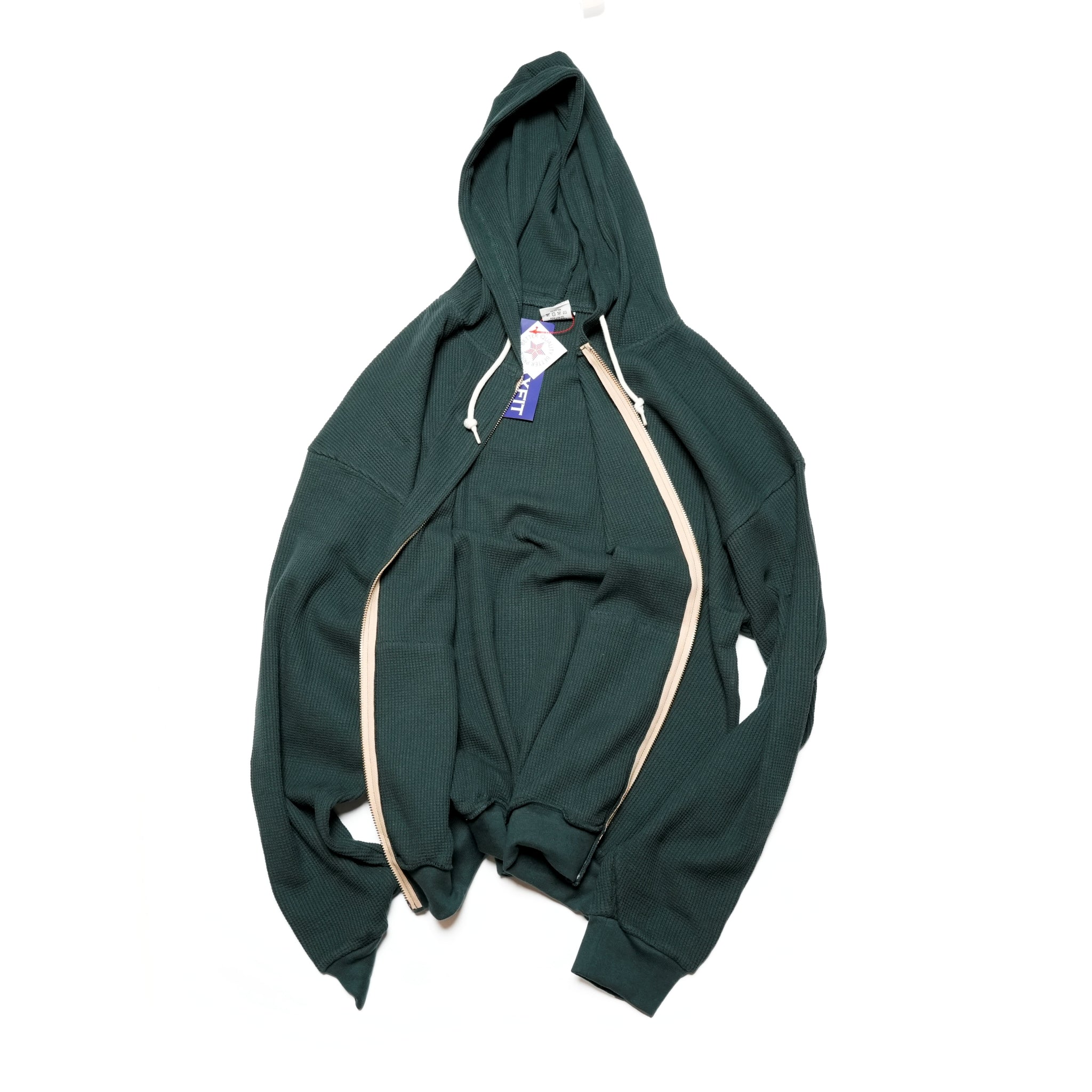 RELAX FIT №113 [ New orleans thermal zip hoodie ] Color:JungleGreen【RELAX FIT_リラックスフィット】