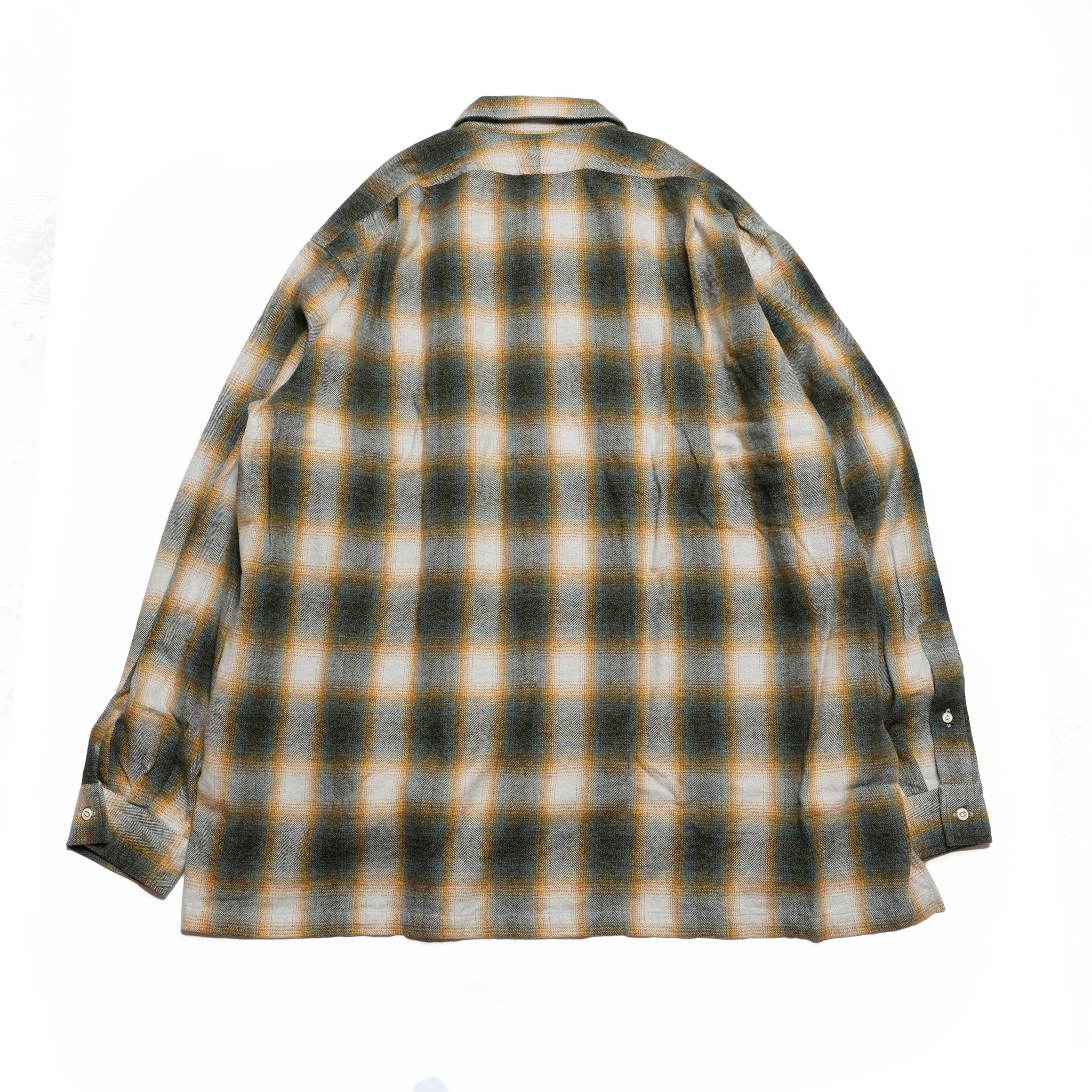 W POCKET SHIRT-OMBRE CHECK | Color_Green | No_wp-03_green【CATTA_カッタ】