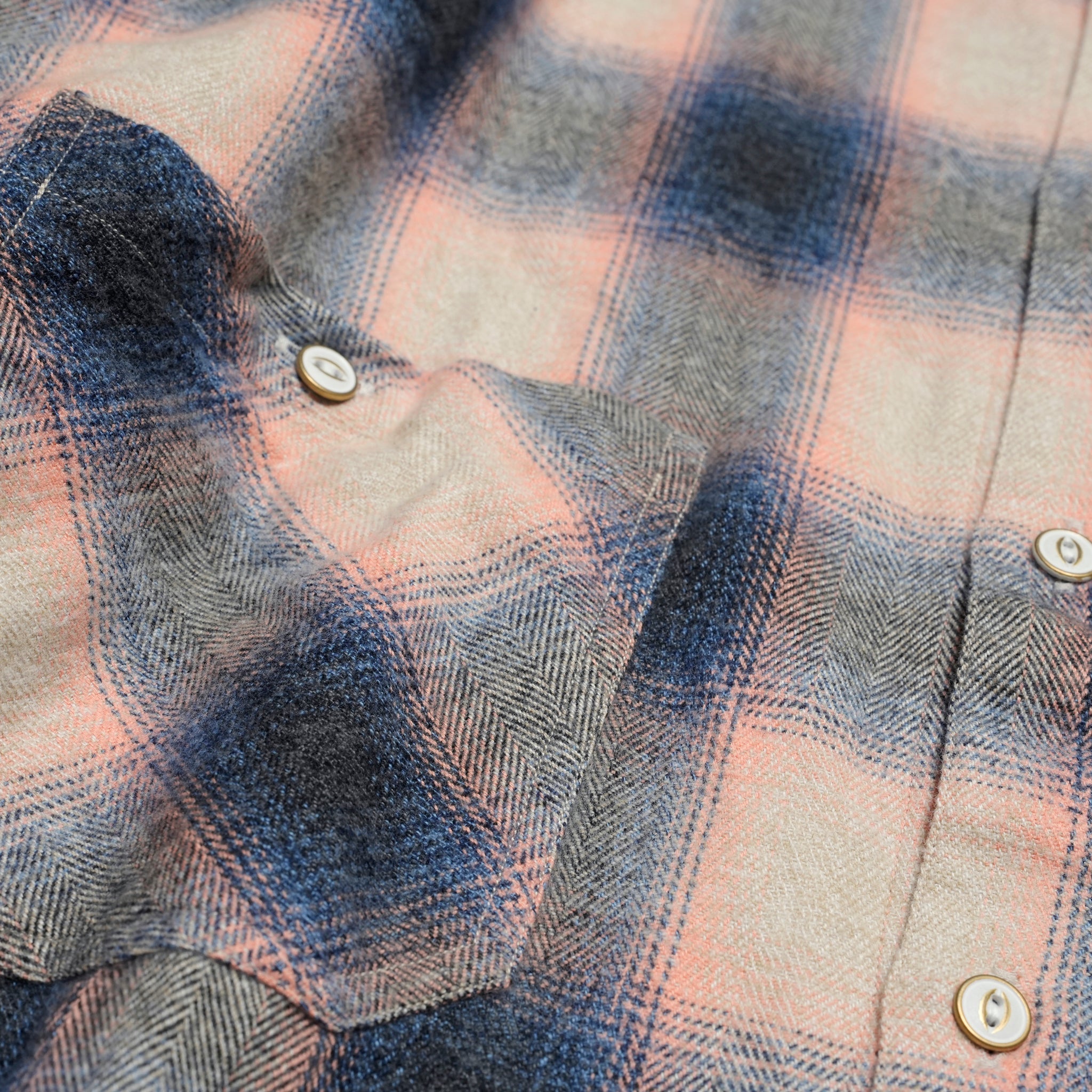 W POCKET SHIRT-OMBRE CHECK | Color_Pink | No_wp-03_pink【CATTA_カッタ】