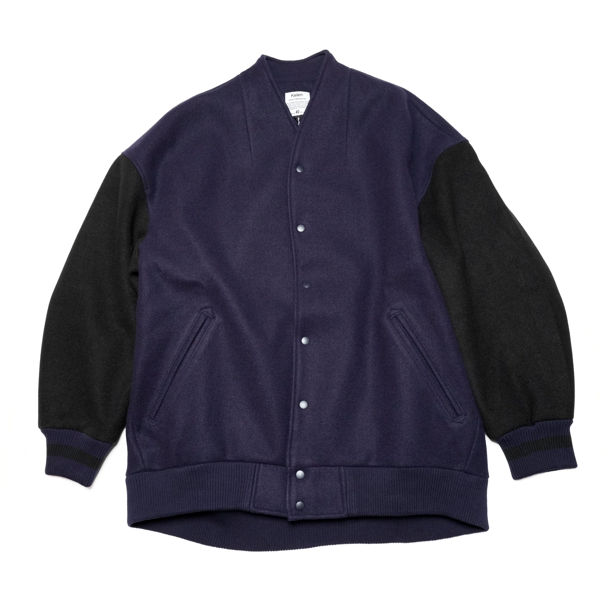 KLM24FJK1100_NAVY_BLACK | RIOT VARSITY | Color:Navy_Black【KELEN MEN_ケレン】