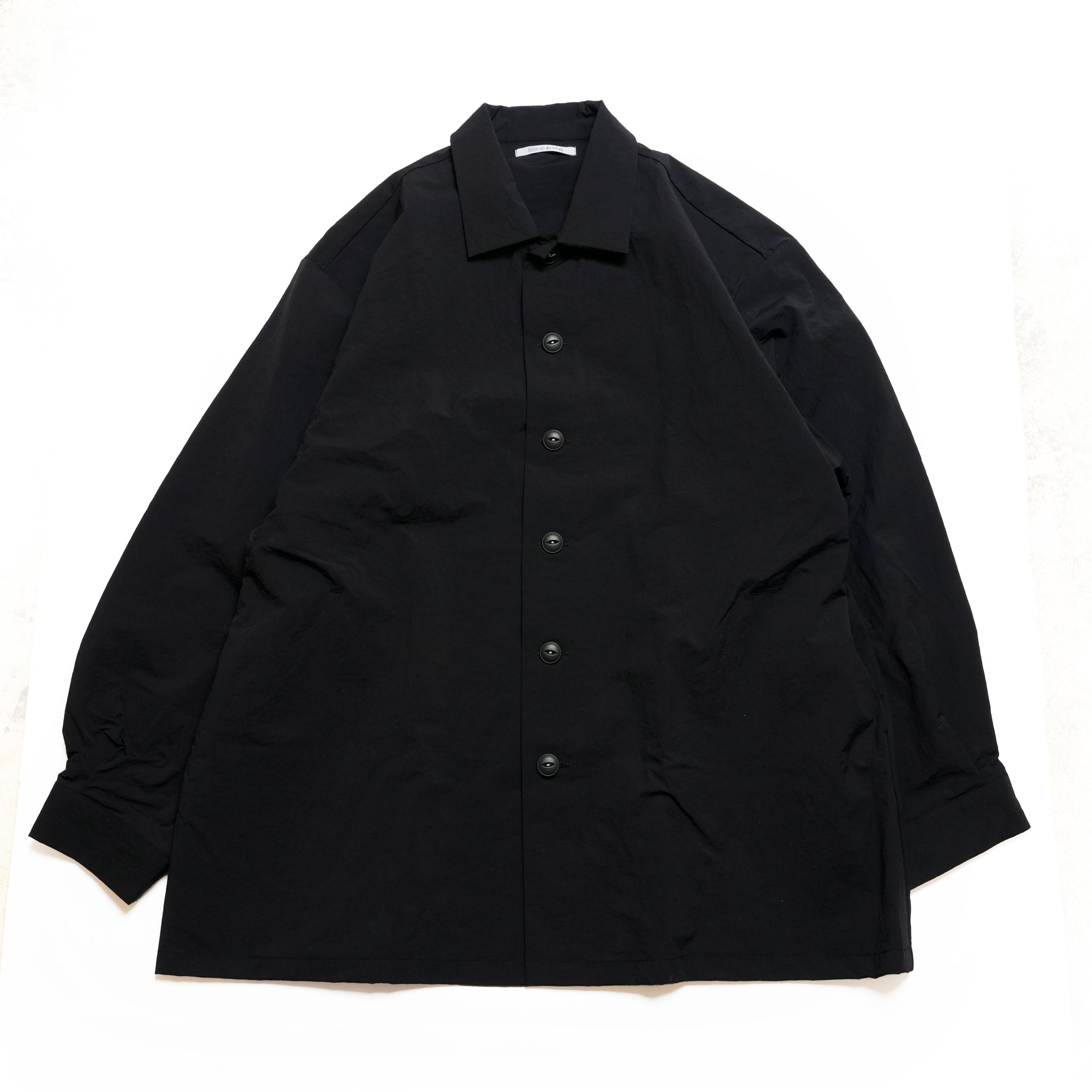 SHIRT COAT-SNOW NOISE TAFFETA | Color_Black | No_shco-02_black【CATTA_カッタ】