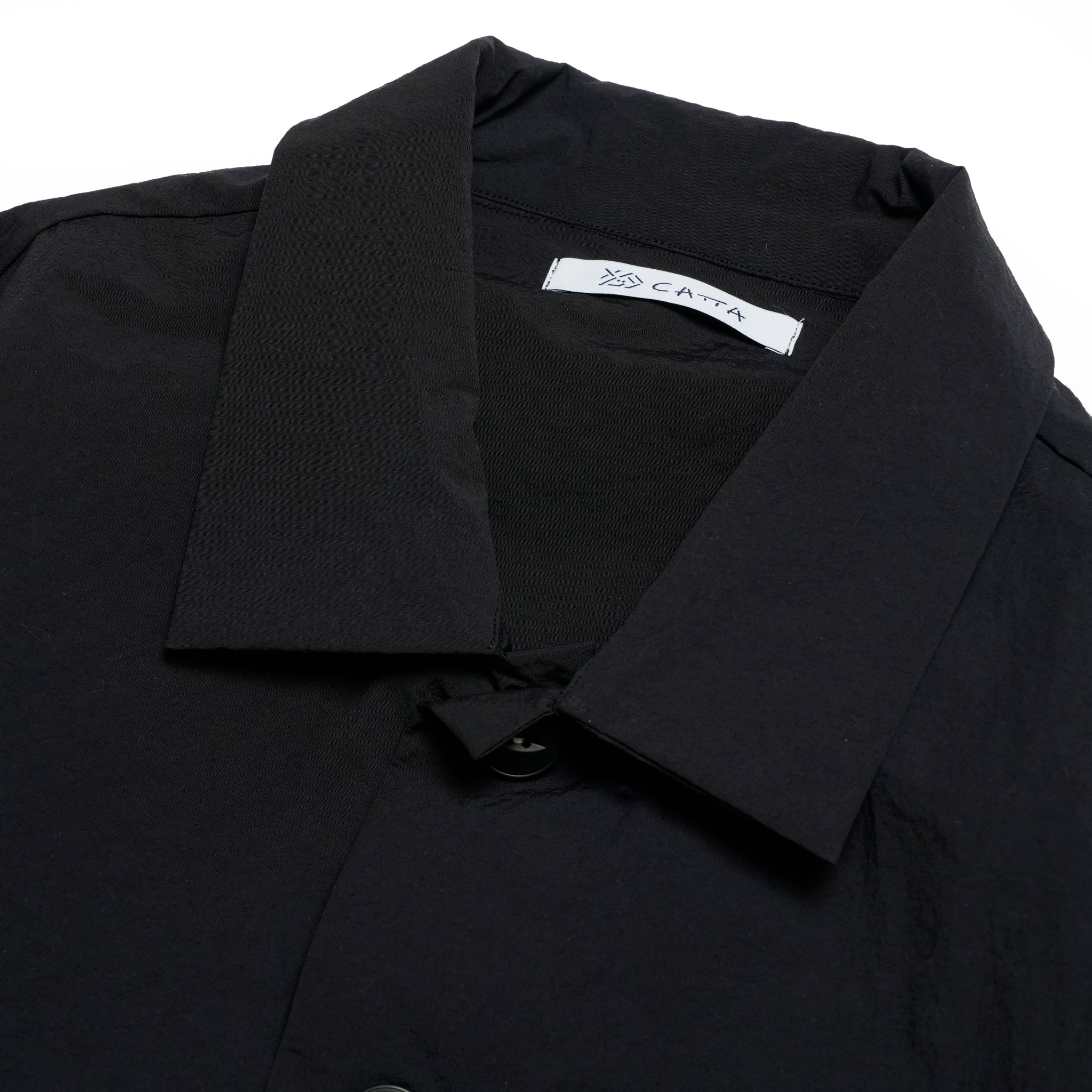 SHIRT COAT-SNOW NOISE TAFFETA | Color_Black | No_shco-02_black【CATTA_カッタ】