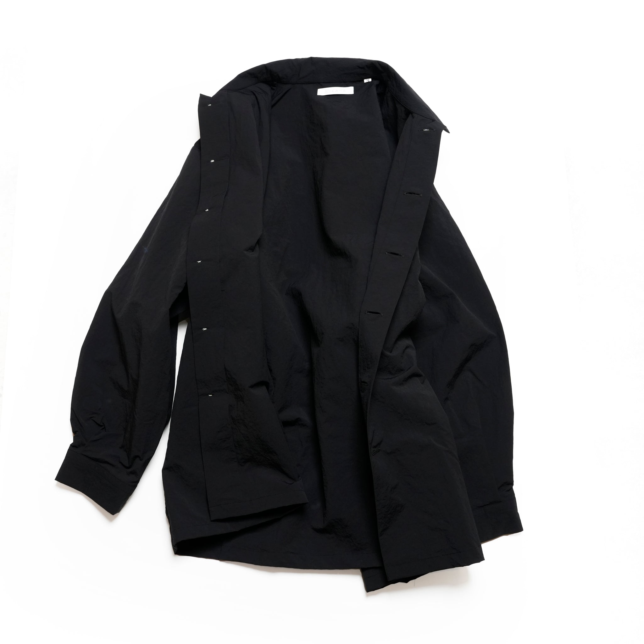 SHIRT COAT-SNOW NOISE TAFFETA | Color_Black | No_shco-02_black【CATTA_カッタ】