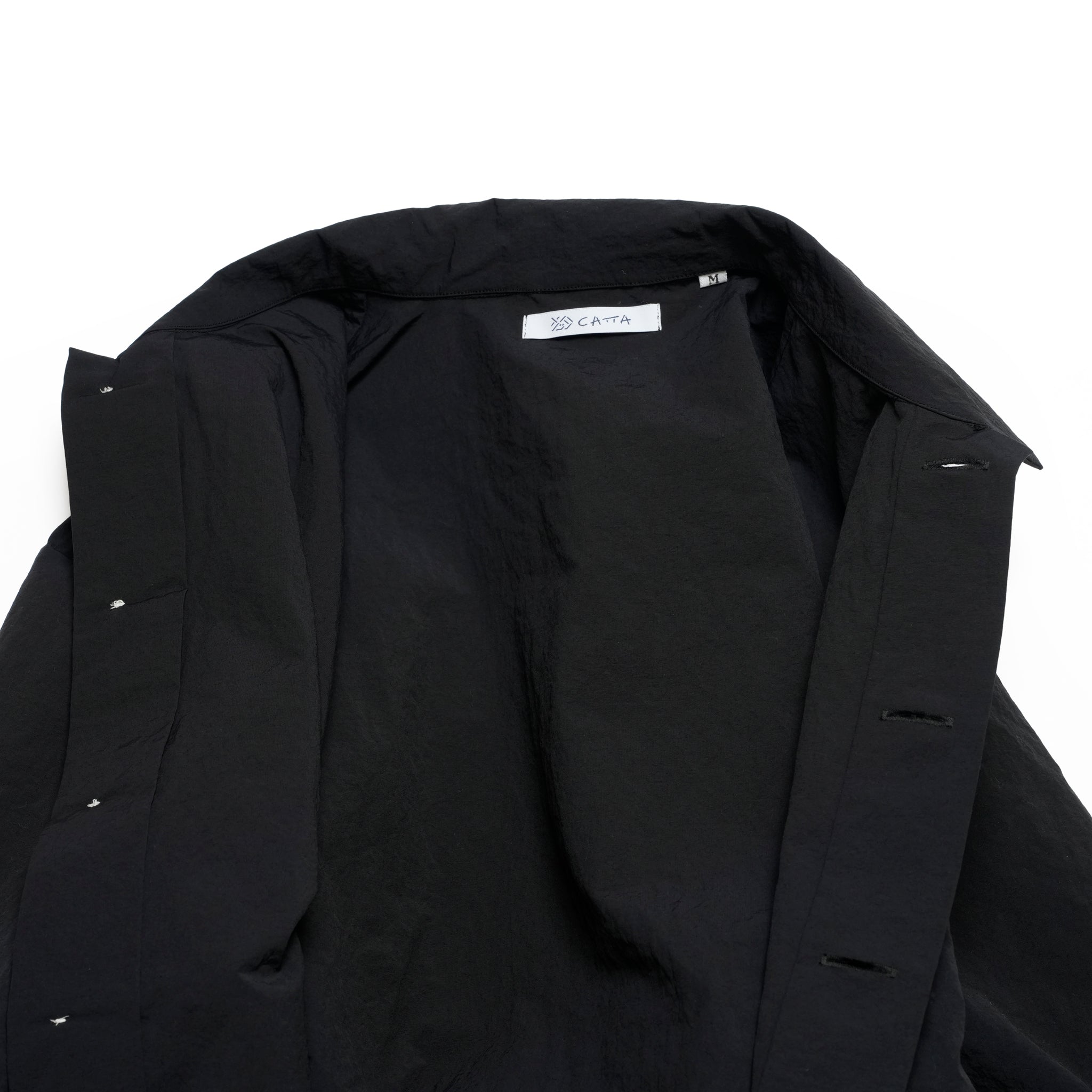SHIRT COAT-SNOW NOISE TAFFETA | Color_Black | No_shco-02_black【CATTA_カッタ】