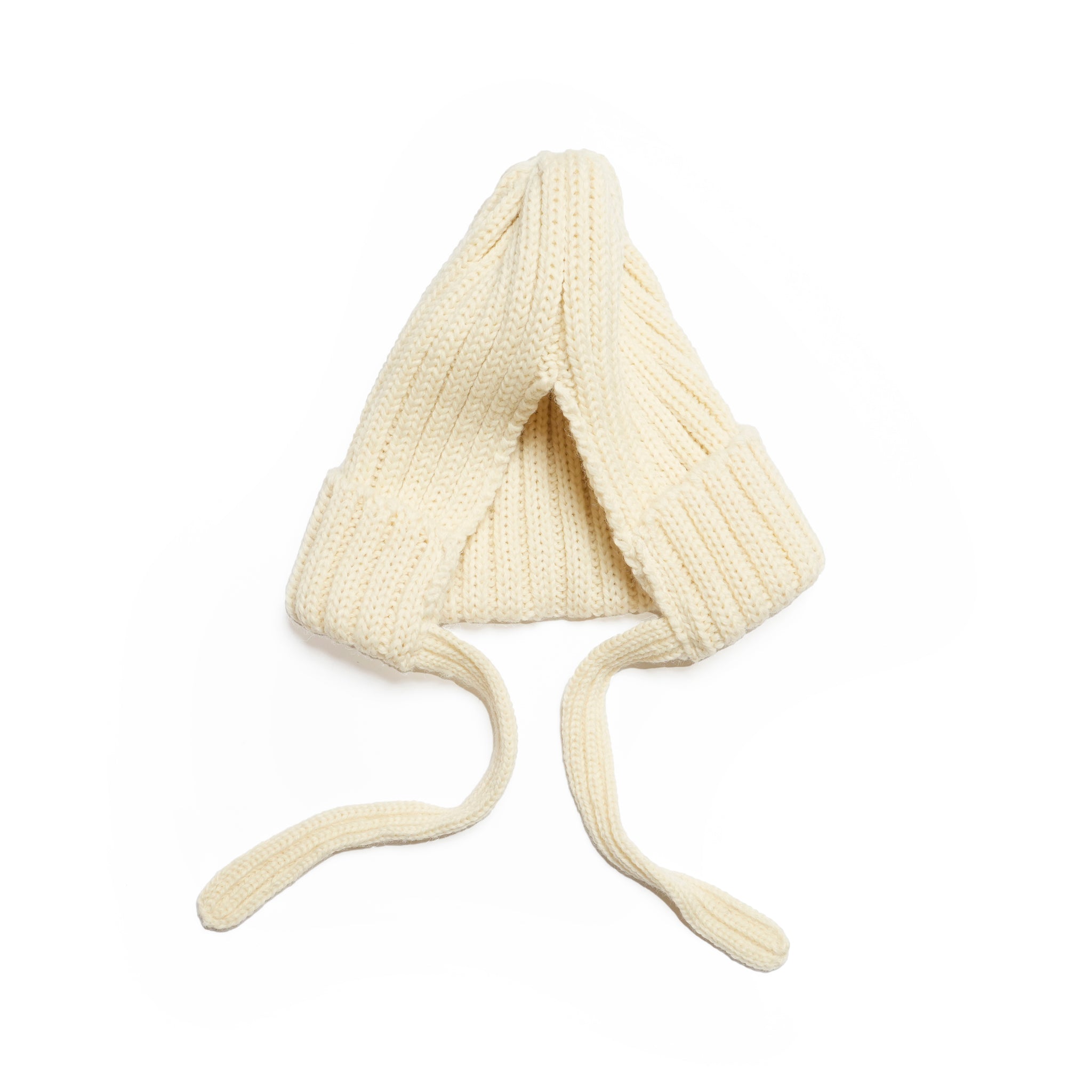 001 Bonnet with 23cm Tassles | Color_Pure Aran | No_hl-25fw-0034_pure aran【HIGHLAND 2000_ハイランドトゥーサウザンド】【ネコポス選択可能】