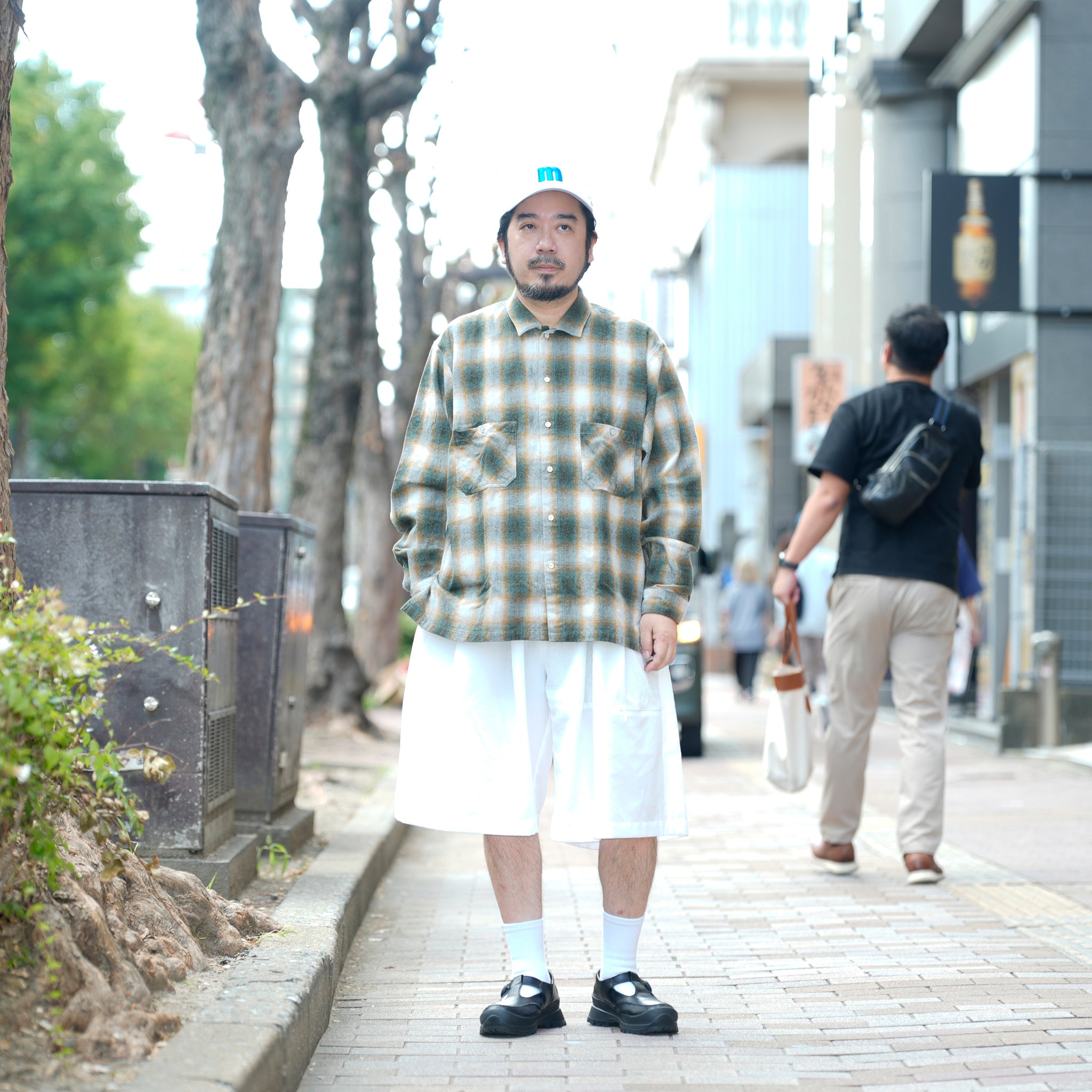 W POCKET SHIRT-OMBRE CHECK | Color_Green | No_wp-03_green【CATTA_カッタ】
