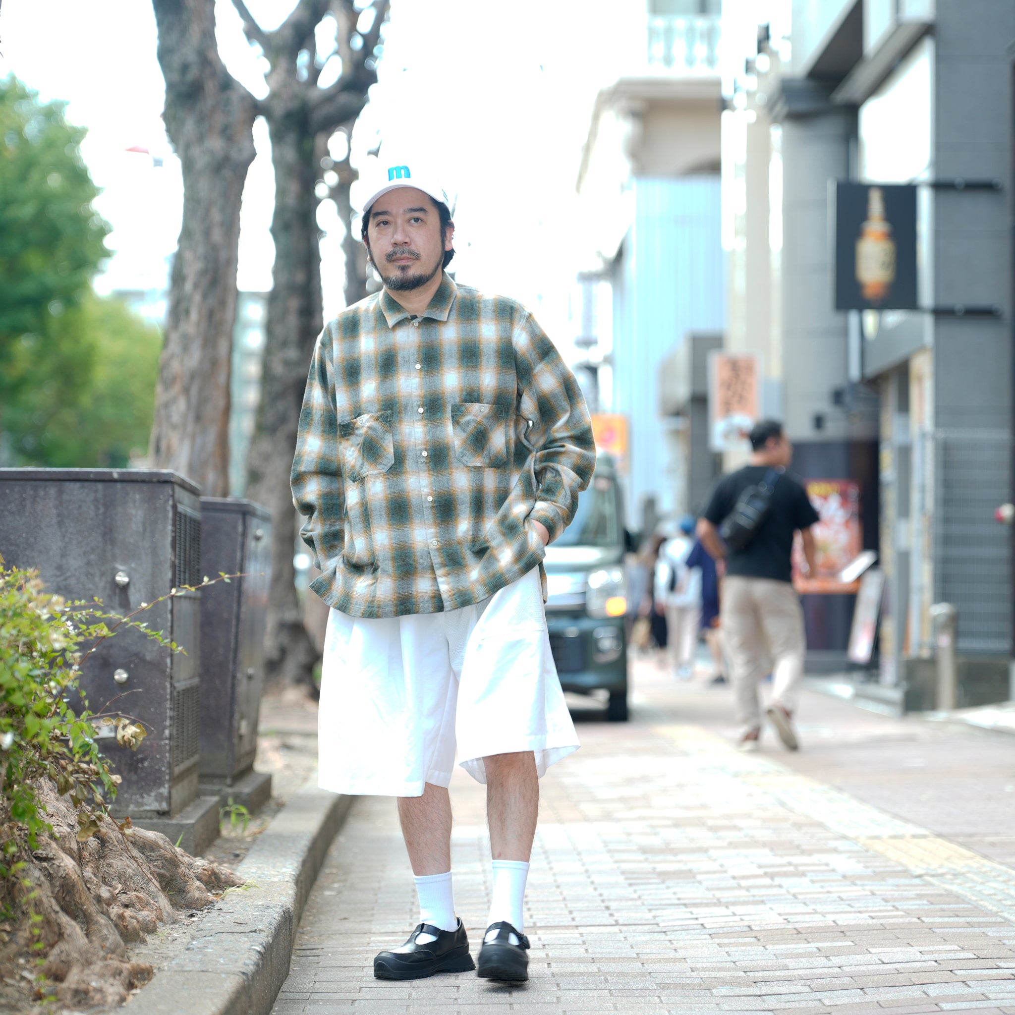 W POCKET SHIRT-OMBRE CHECK | Color_Green | No_wp-03_green【CATTA_カッタ】